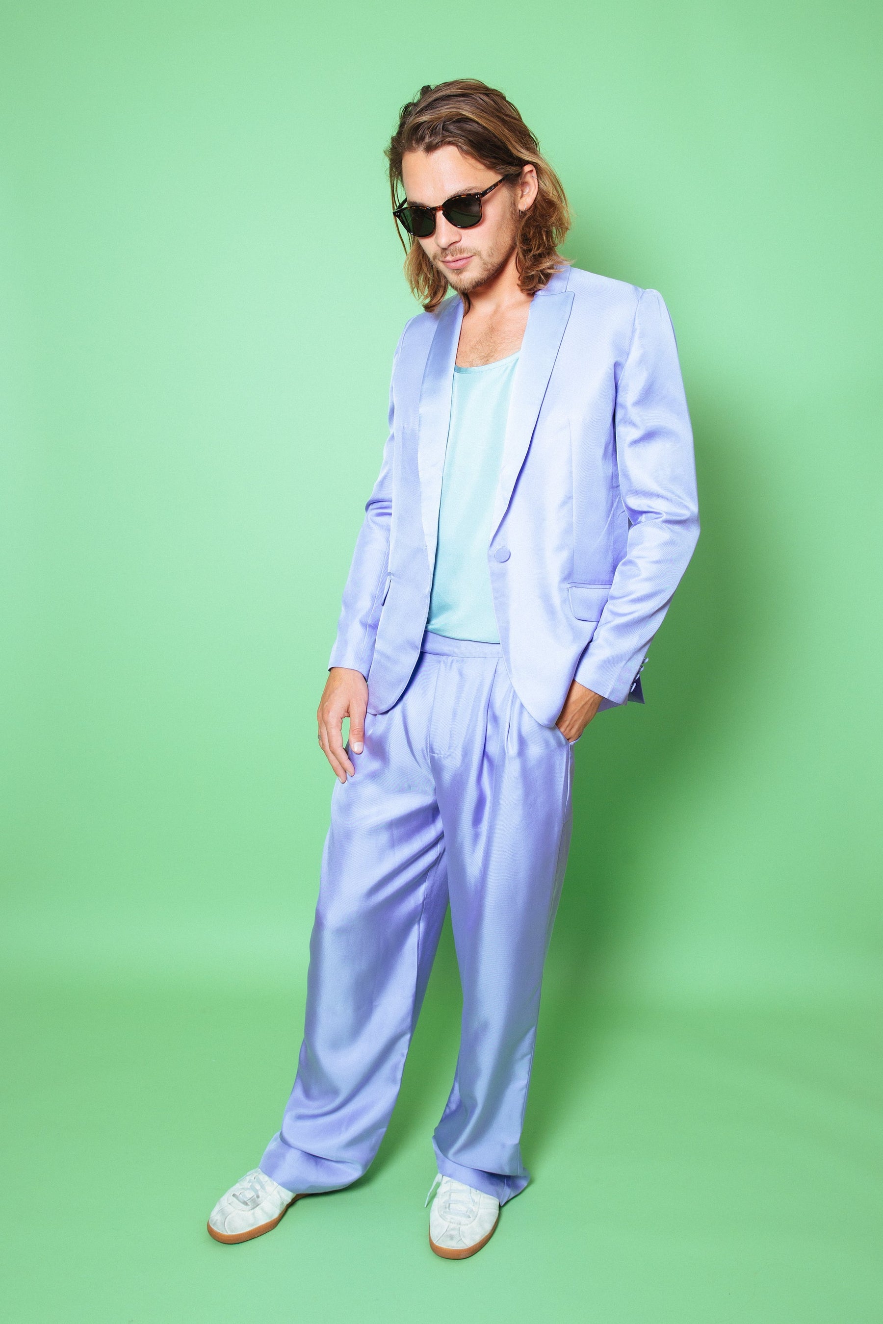 Salinas Silk Tux Jacket Lilac 