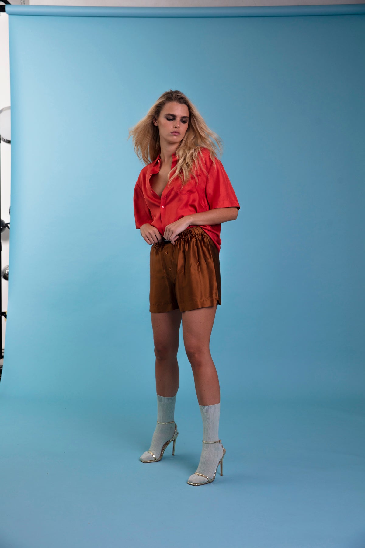 Le Weekend Silk Boxer Caramel 