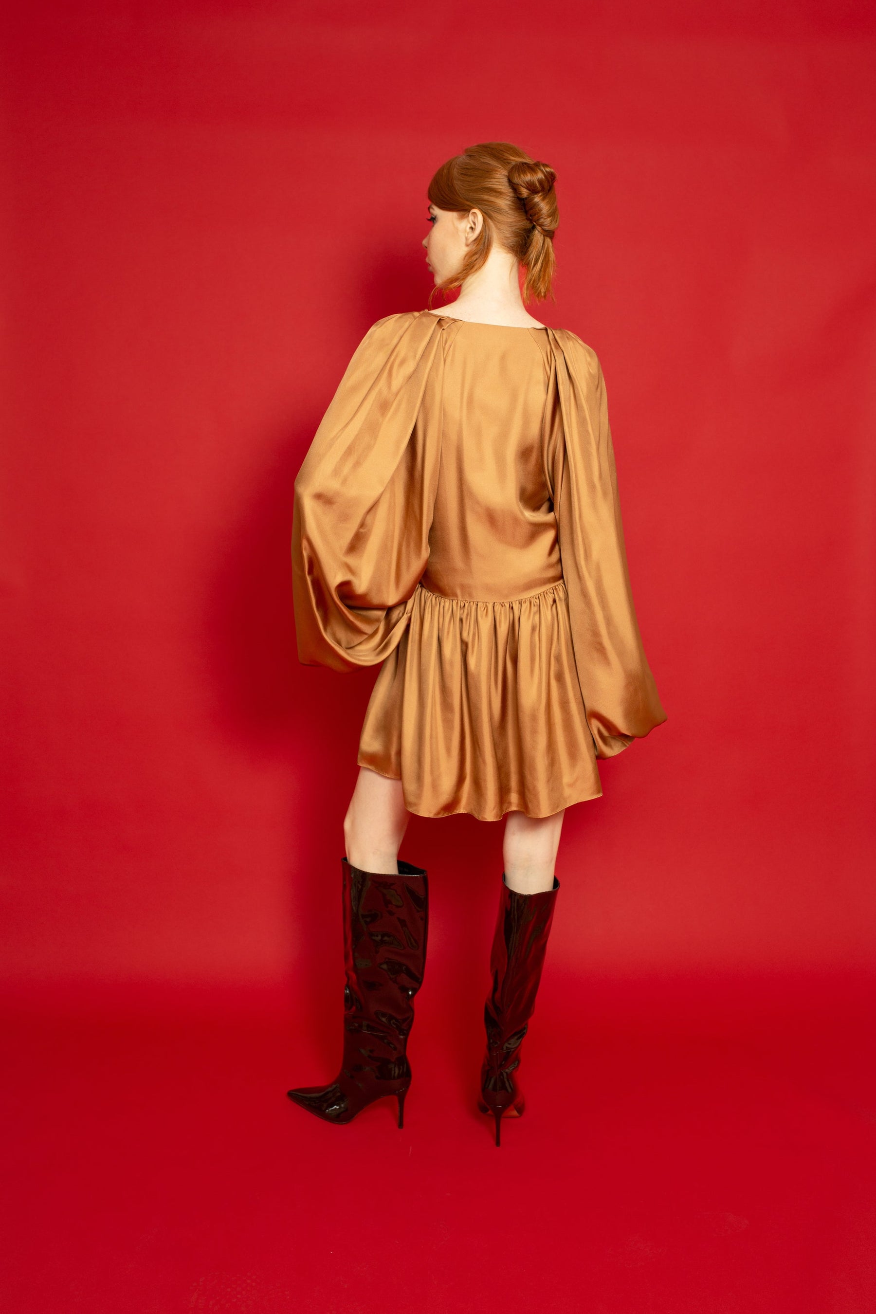 Feliz Silk Dress Toffee