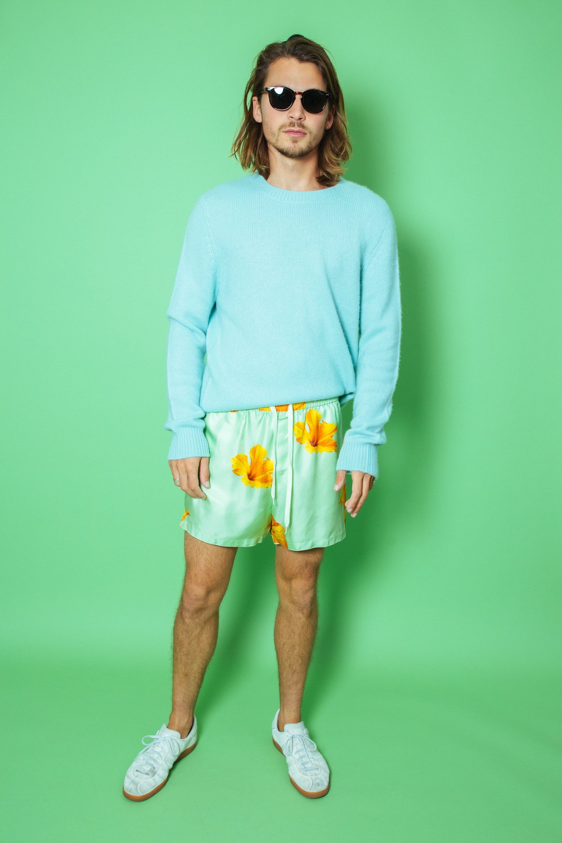 Paolo Silk Short Pistachio Hawaii 