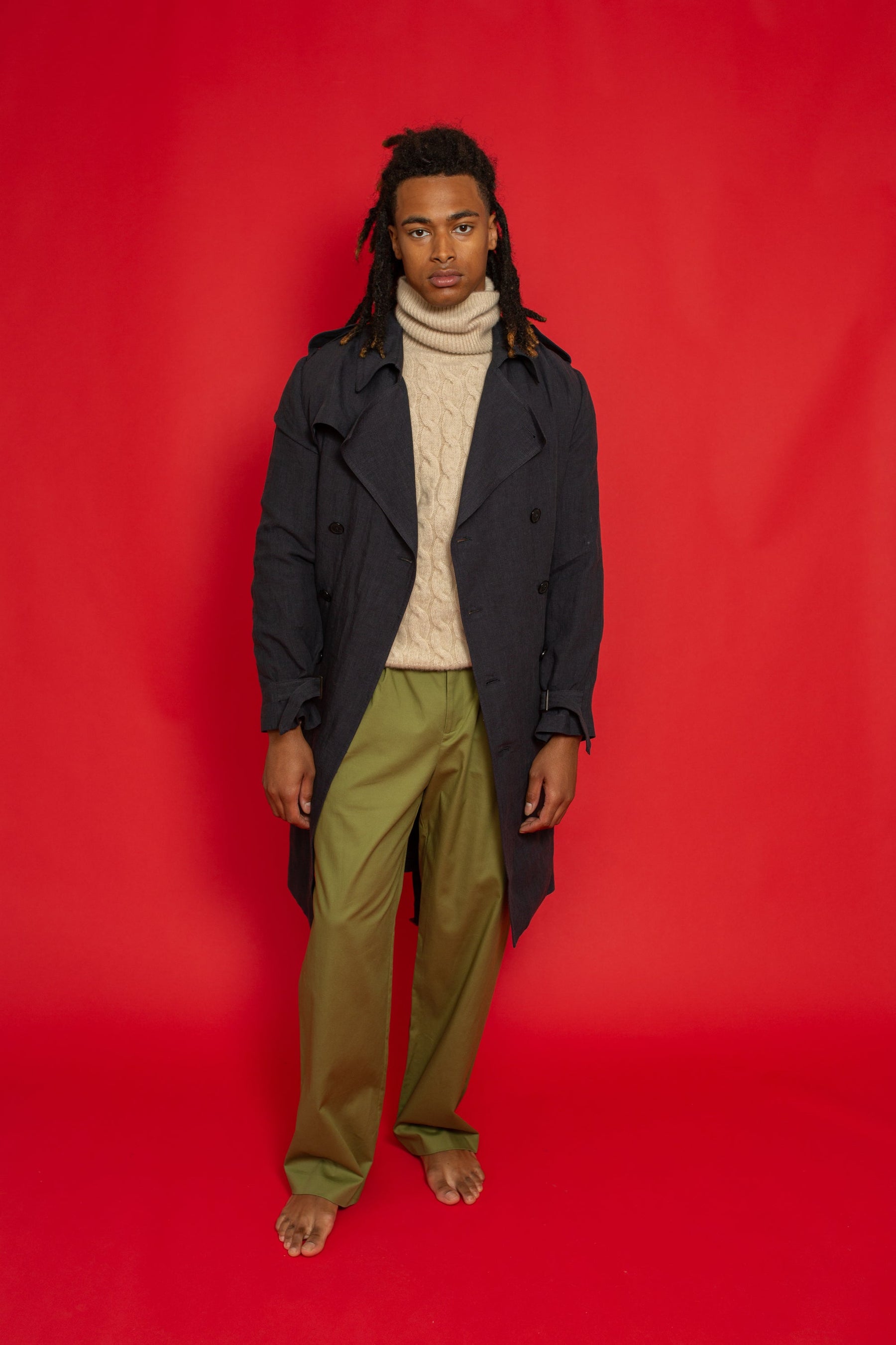 Mako Linen Trench Ink 