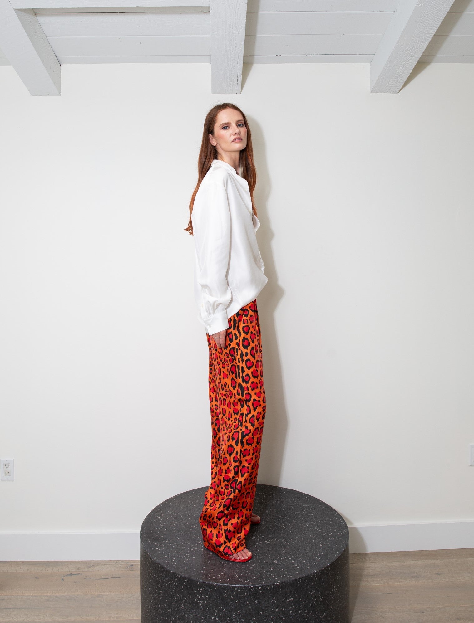 Salinas Silk Trouser Red Jaguar 