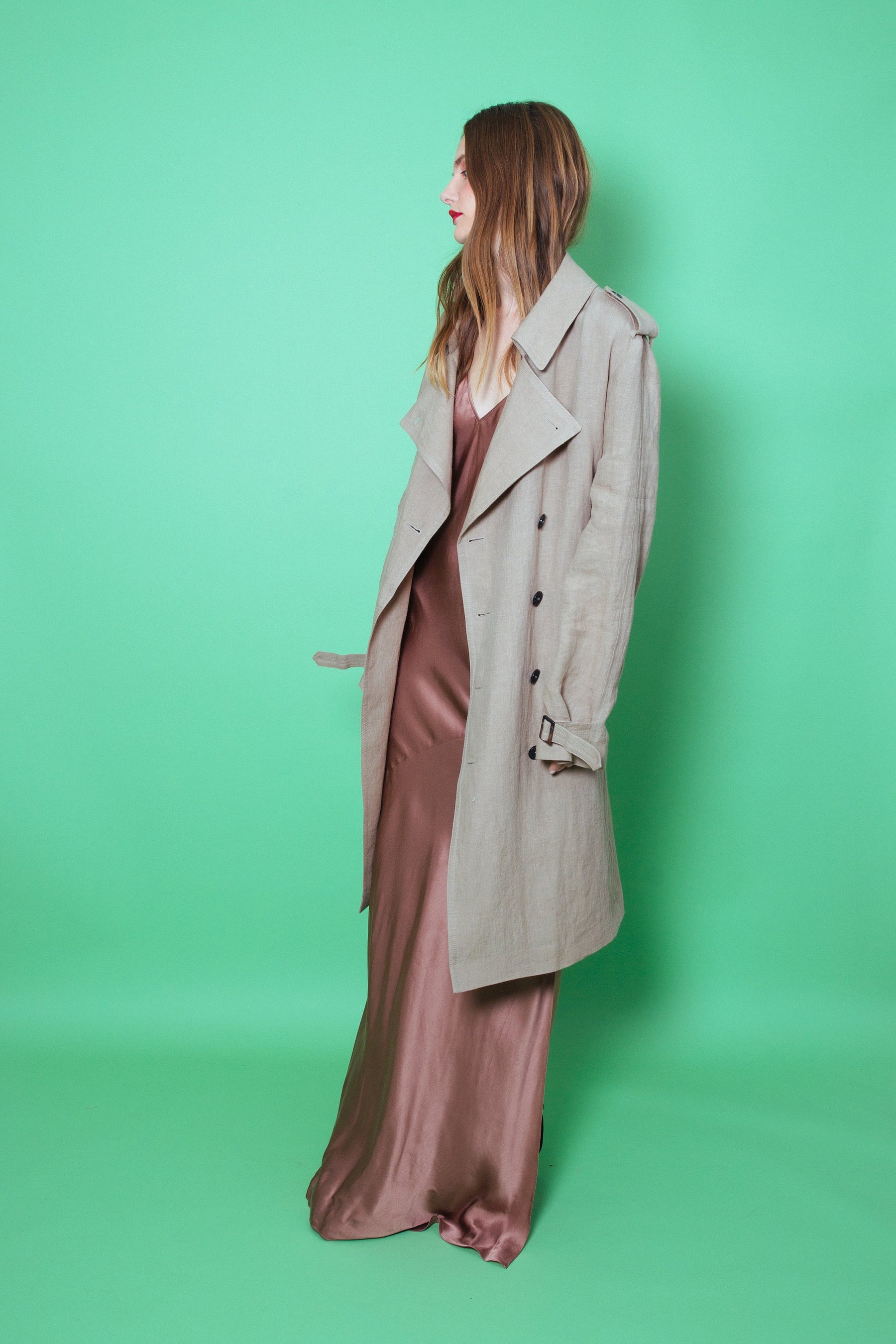 Mako Linen Trench Natural 