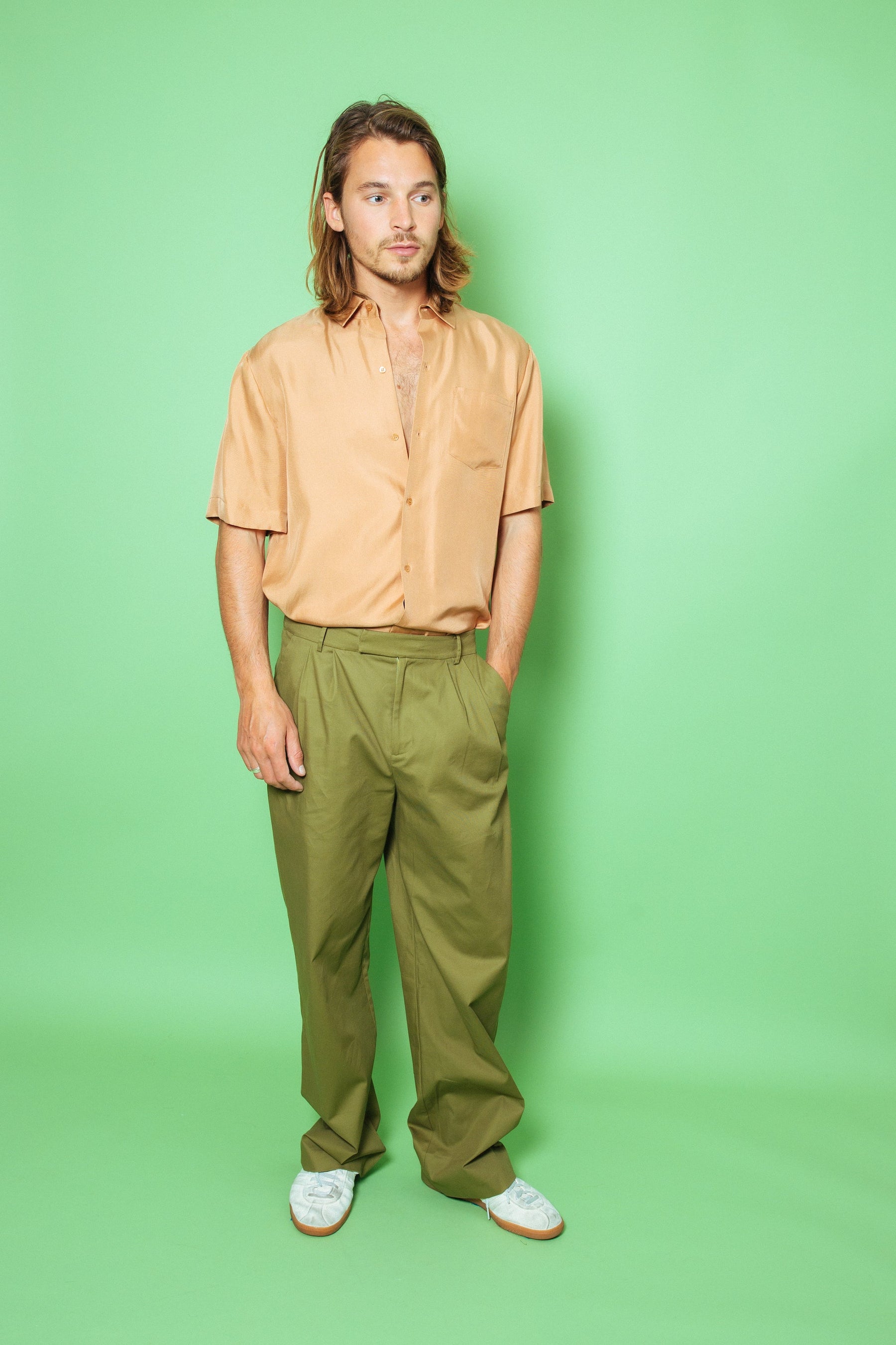 Boyfriend Silk Shirt Toffee 