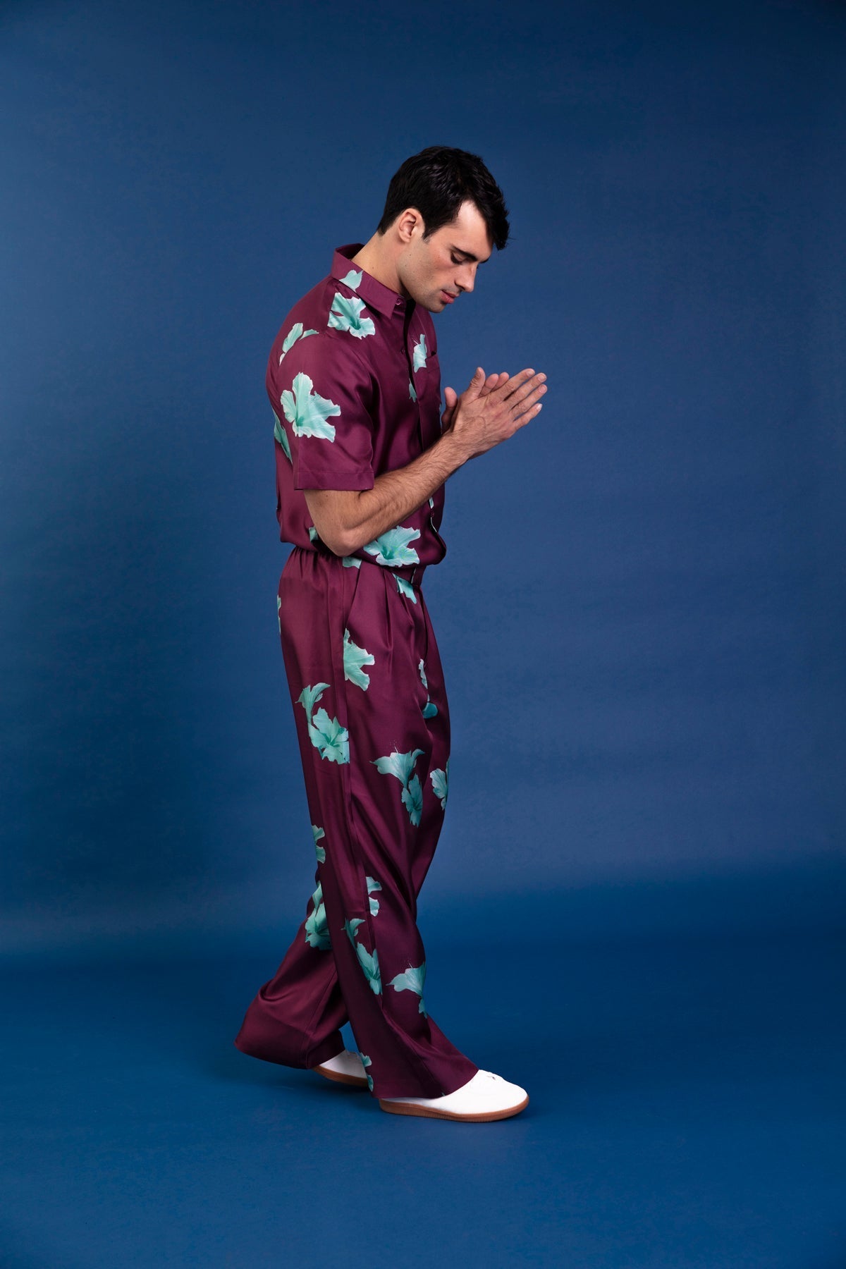 Salinas Silk Trouser Purple Hawaii 