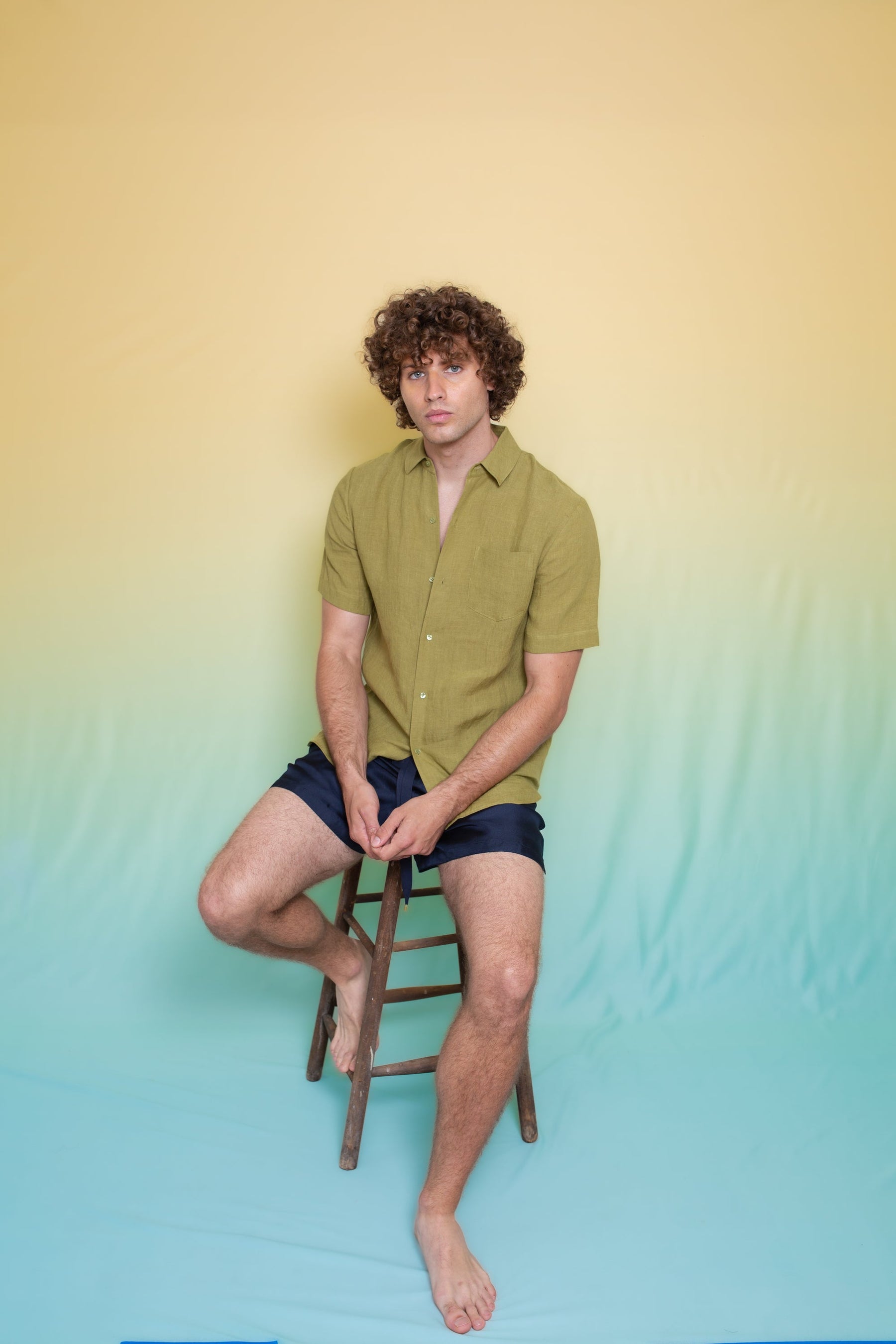 Boyfriend Linen Shirt Pistachio 