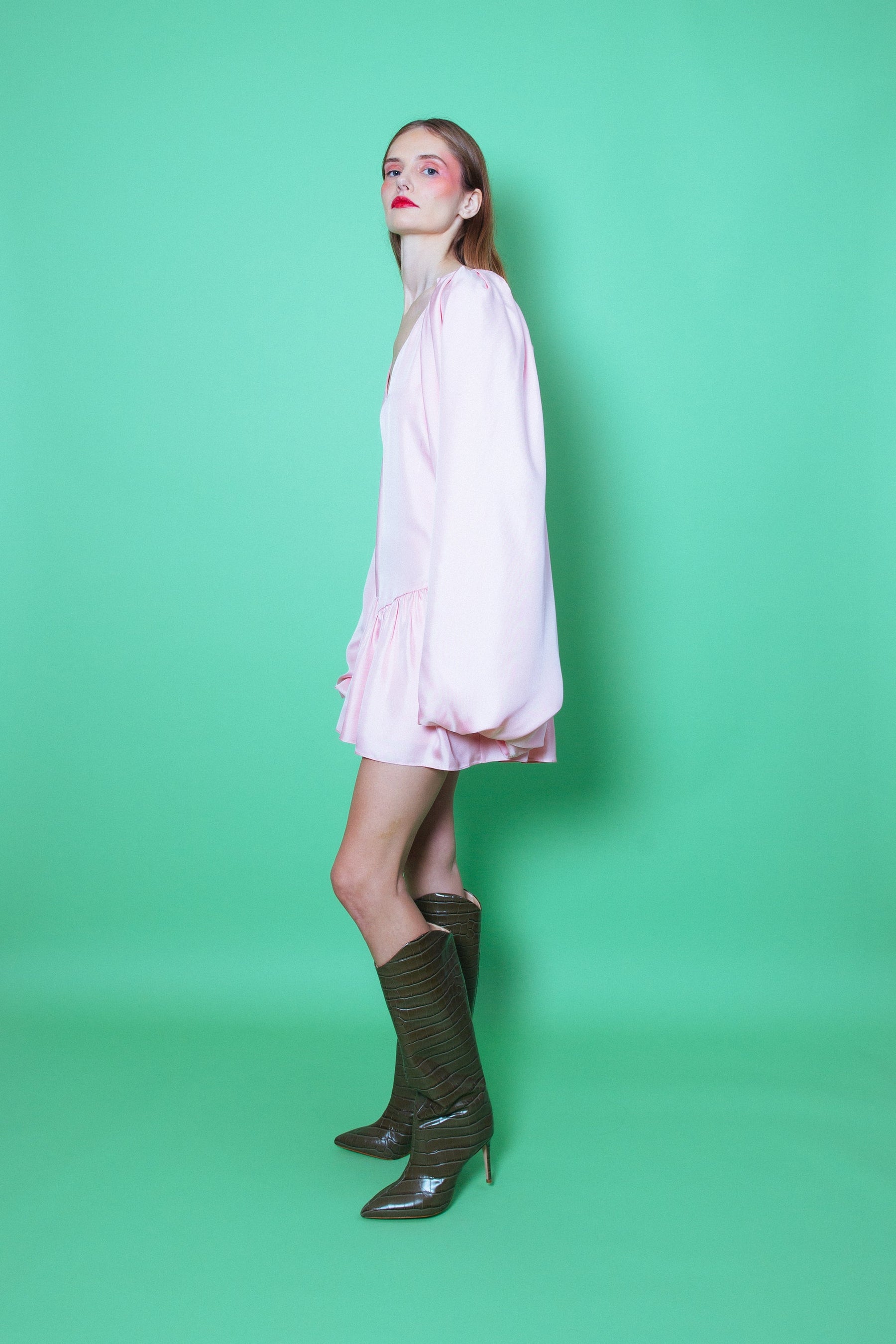 Feliz Silk Dress Pink