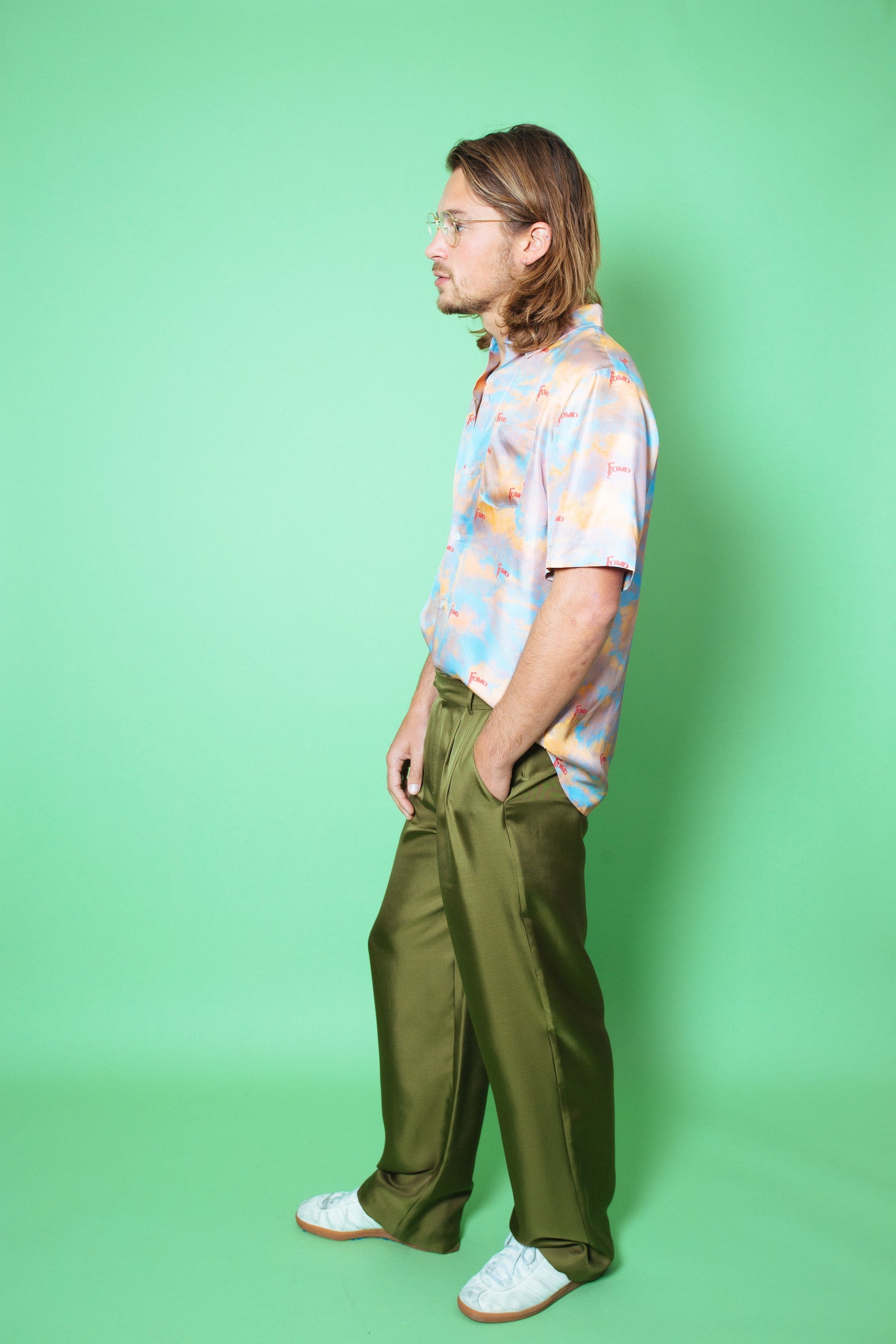 Boyfriend Silk Shirt Wayne White FOMO