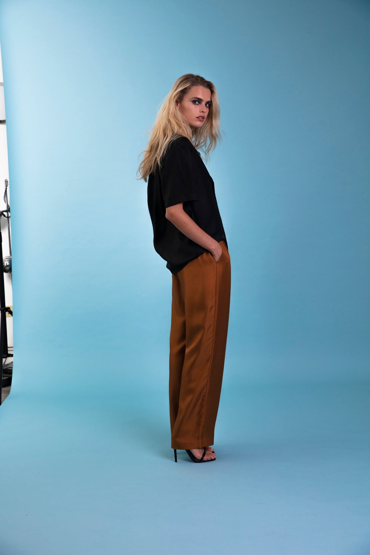 Salinas Silk Trouser Caramel 