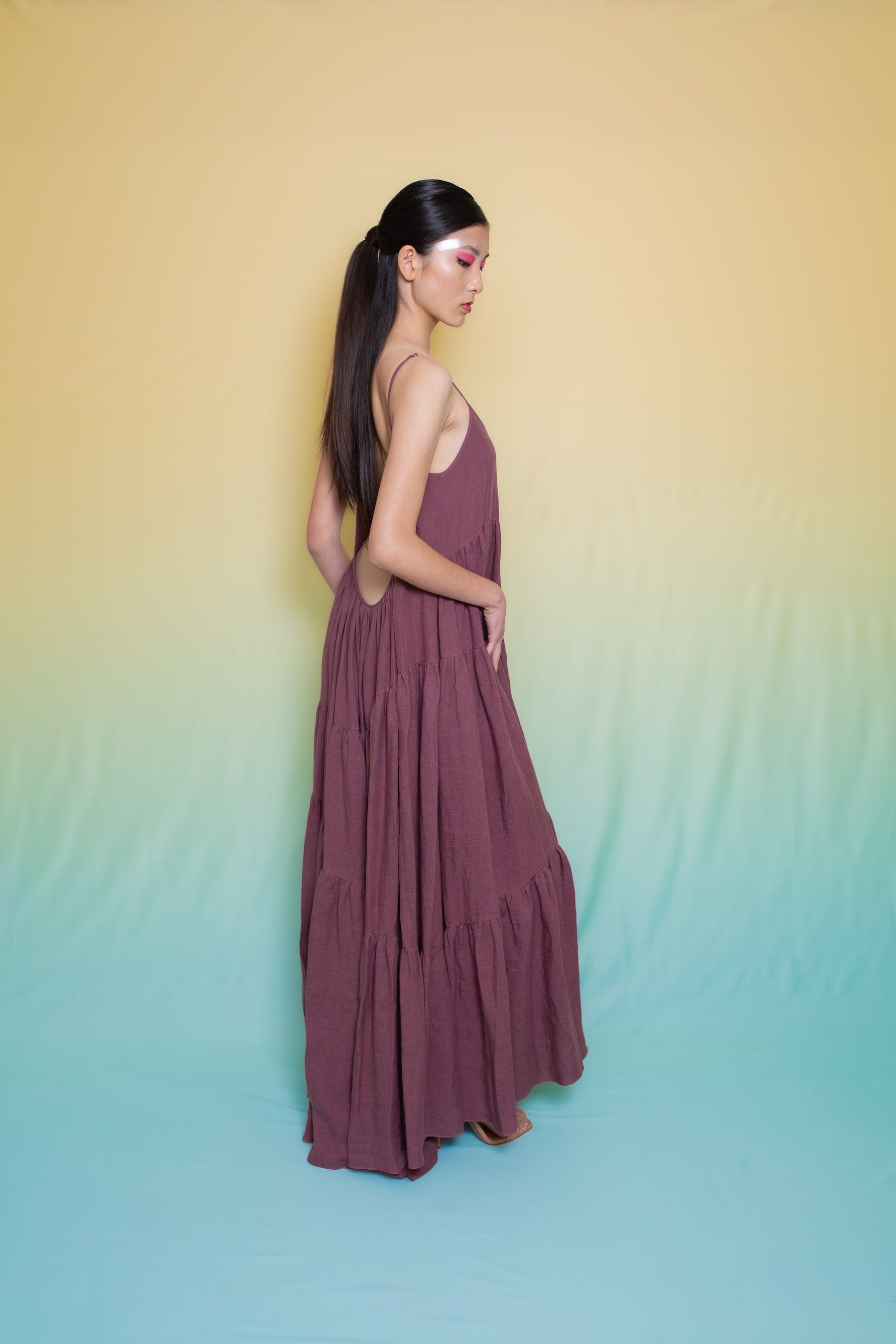 Malibu Linen Maxi Dress Lilac