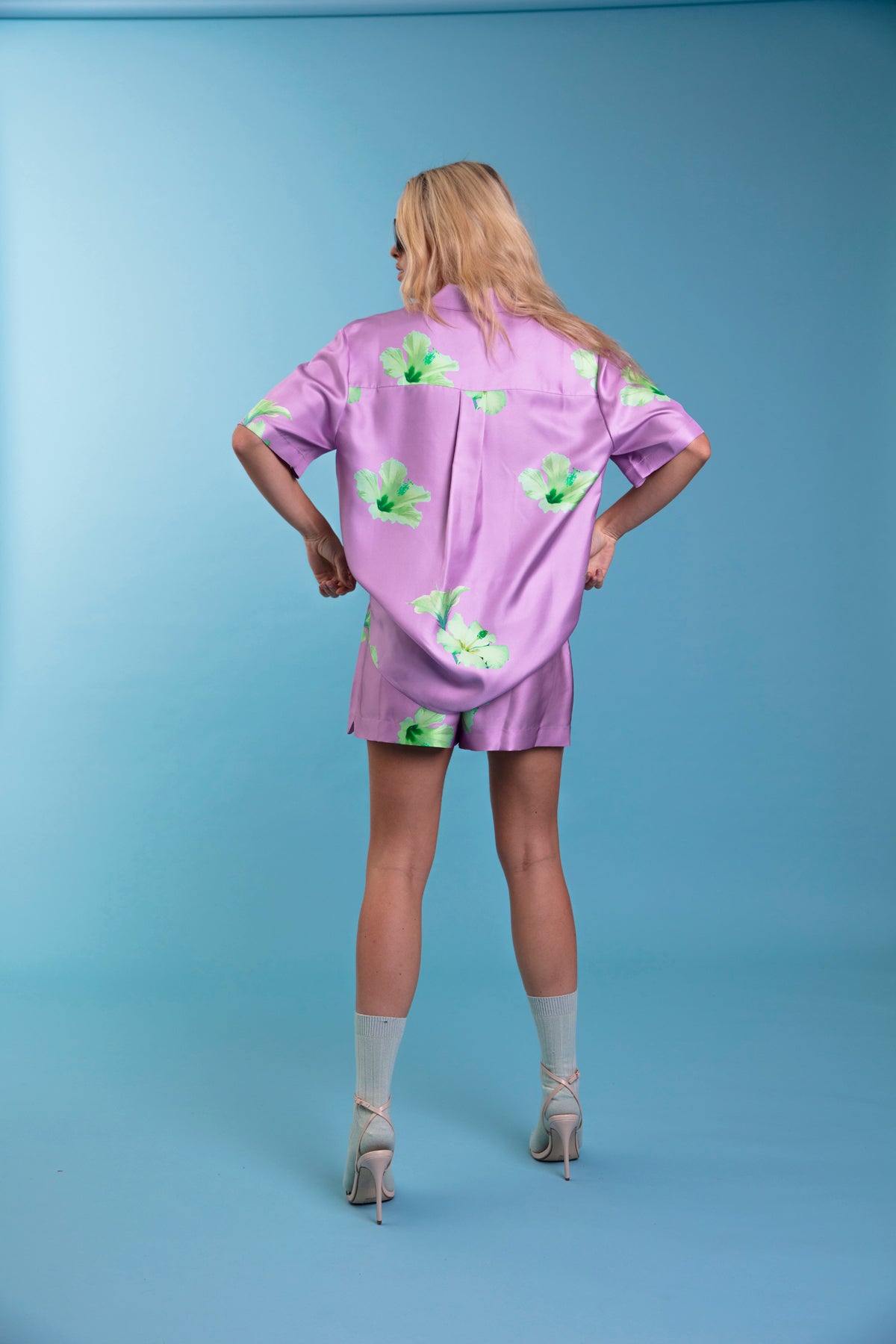 Le Weekend Silk Boxer Lilac Hawaii 