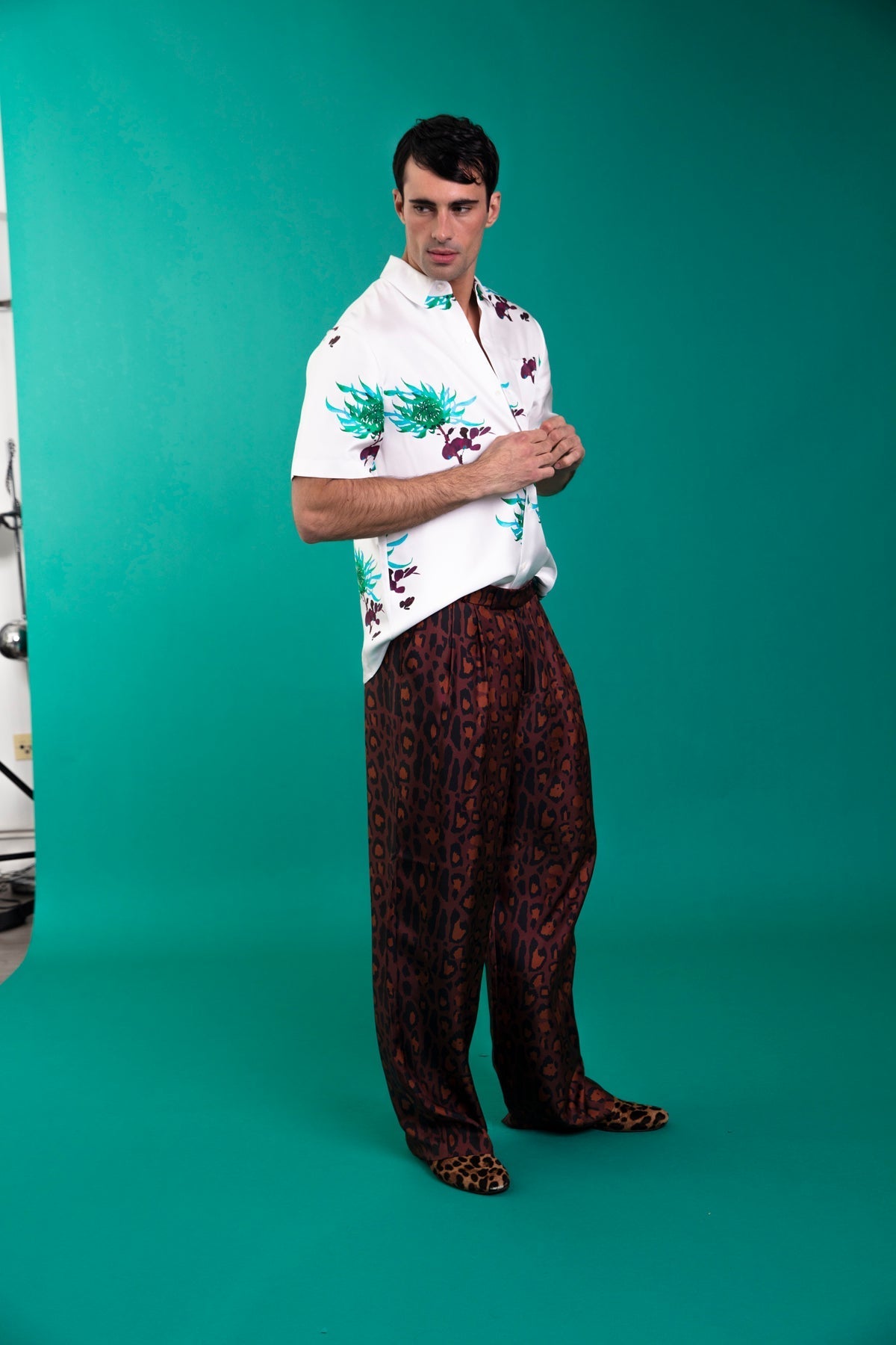 Salinas Silk Trouser Chocolate Jaguar 