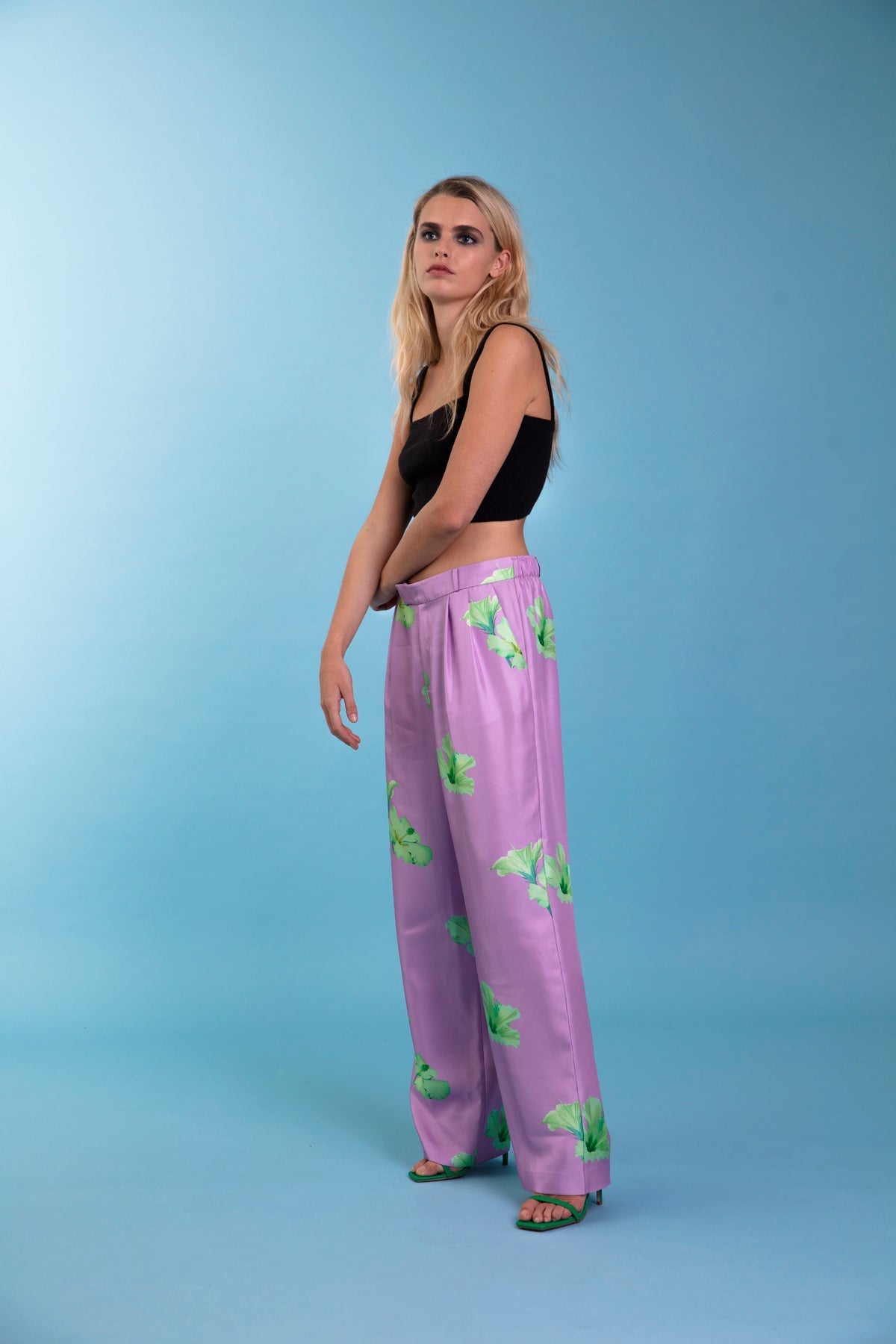 Salinas Silk Trouser Lilac Hawaii 