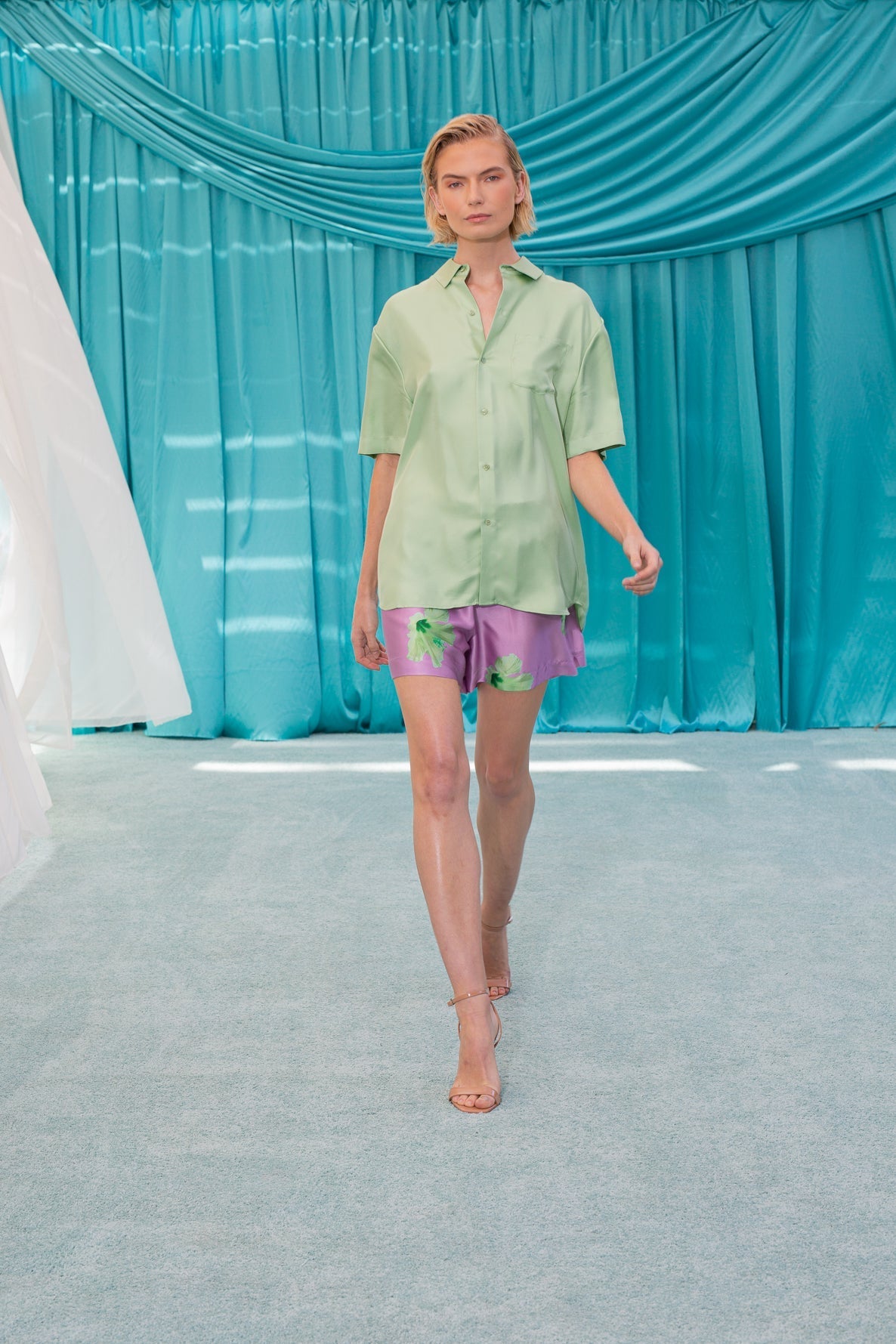 Boyfriend Silk Shirt Pistachio 