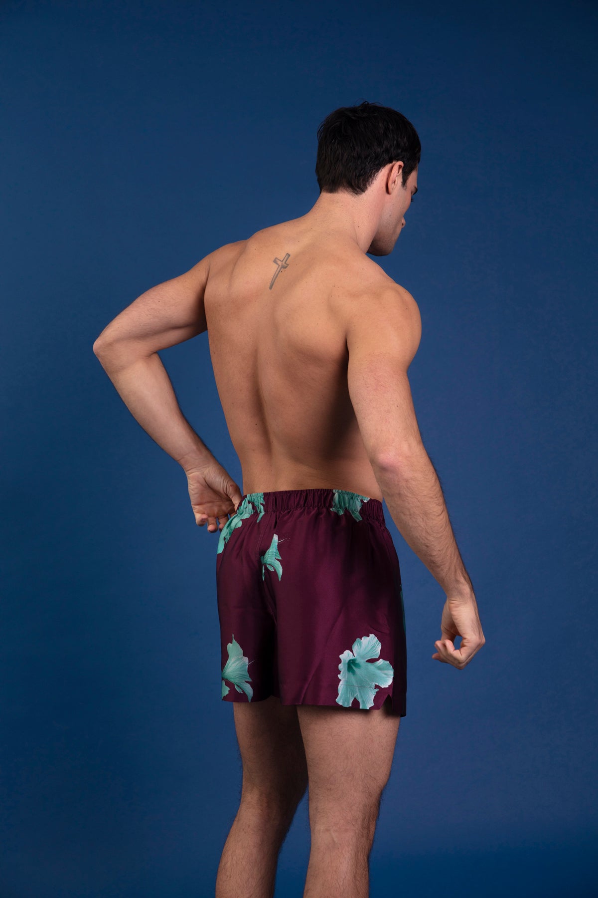 Le Weekend Silk Boxer Purple Hawaii 