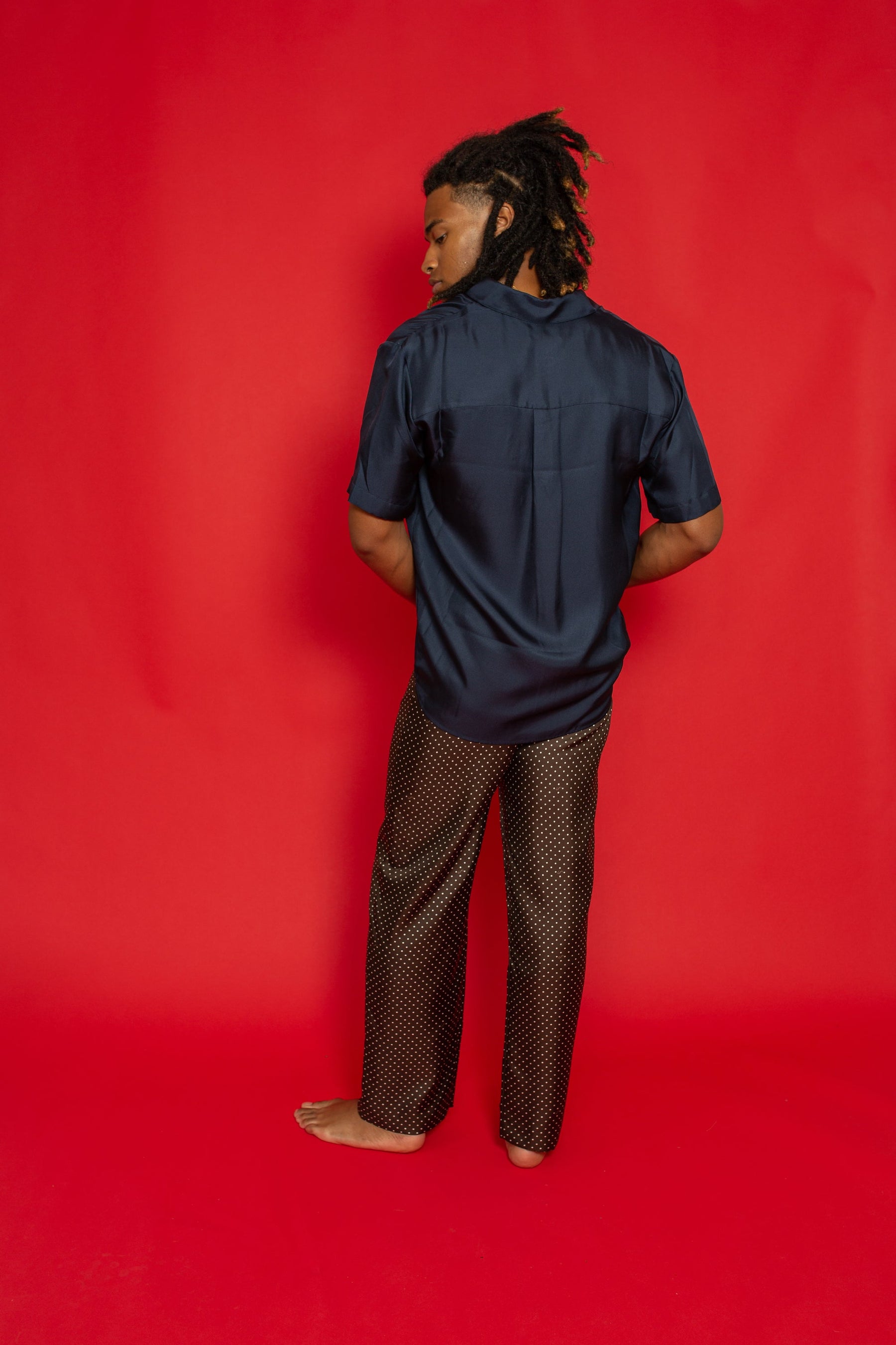 Boyfriend Silk Shirt Ink 