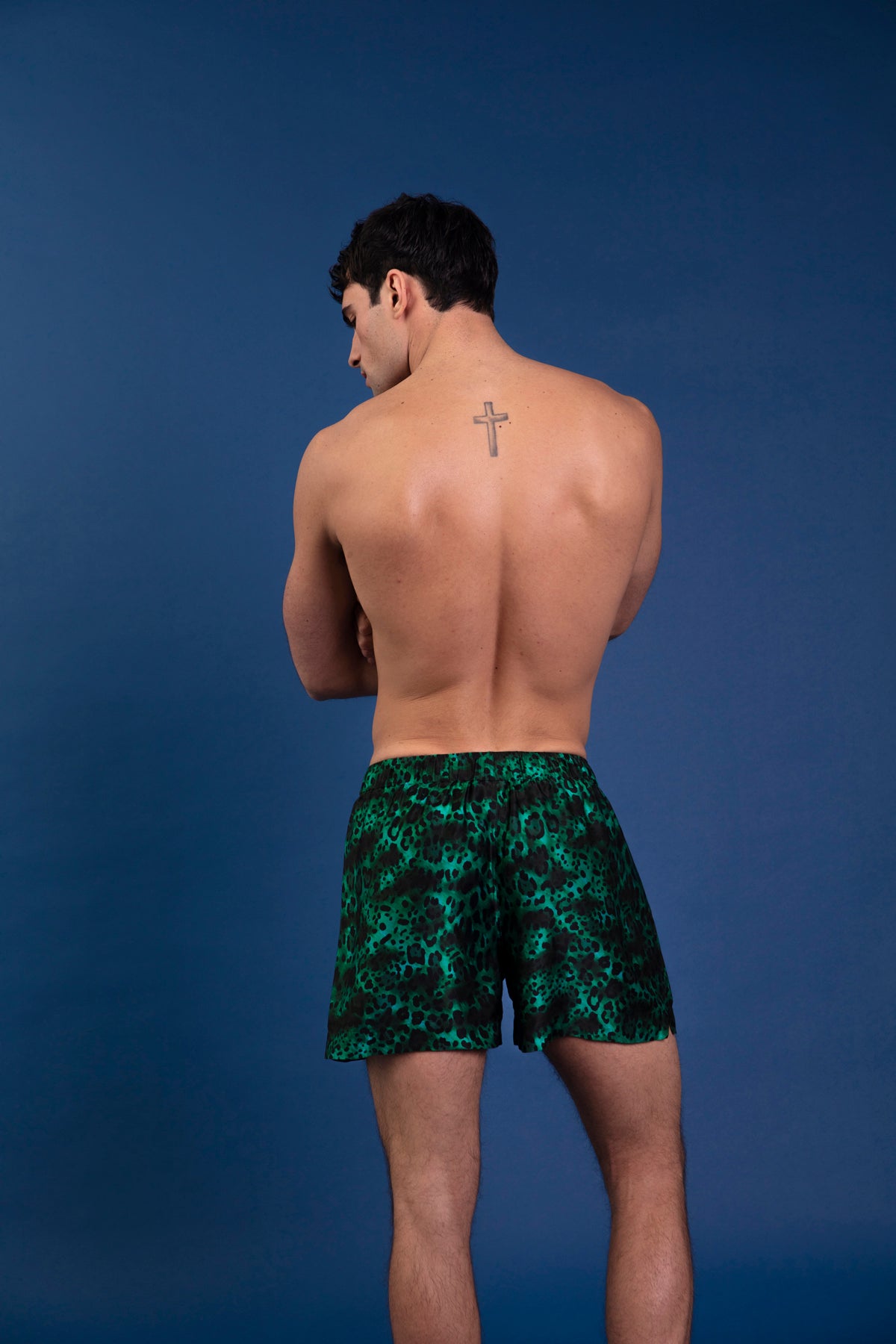 Le Weekend Silk Boxer Emerald Jaguar 