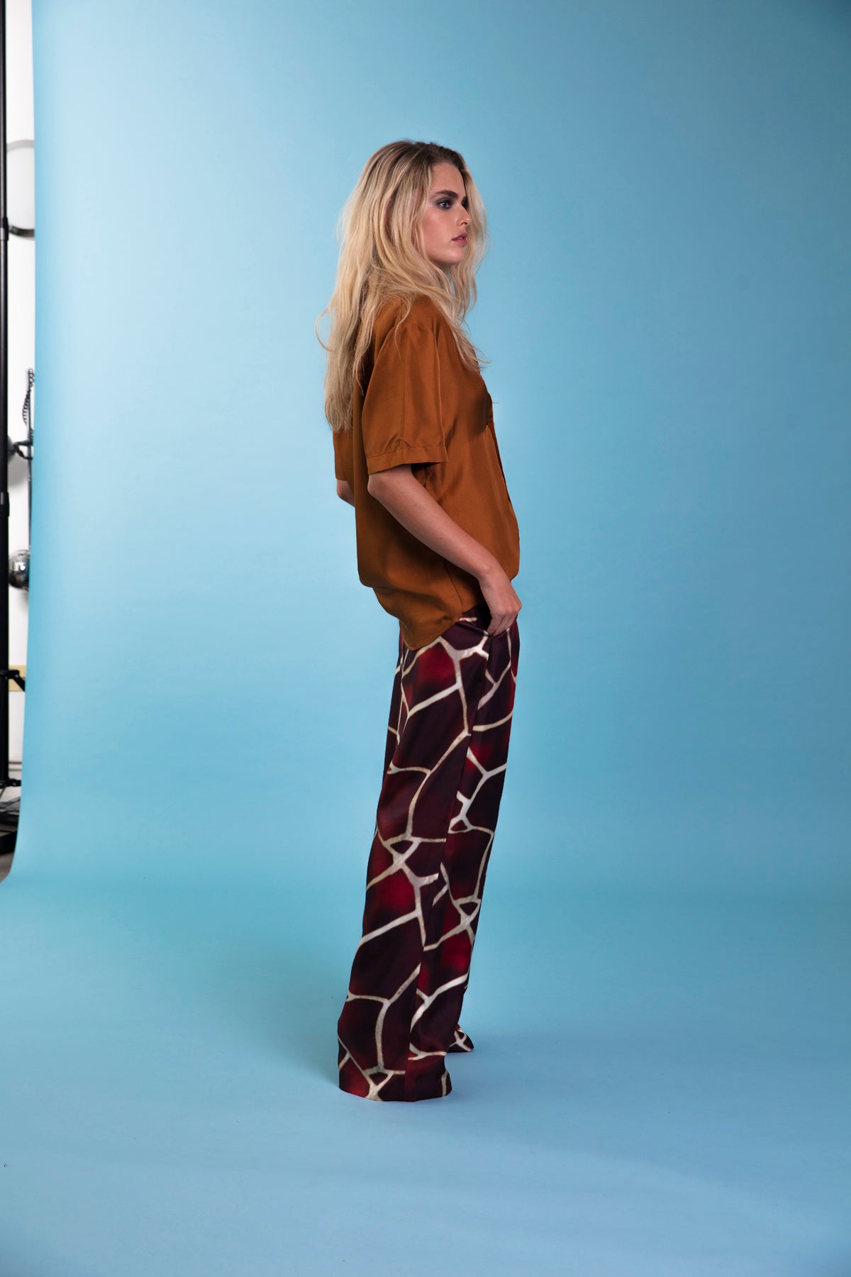 Boyfriend Silk Shirt Caramel 