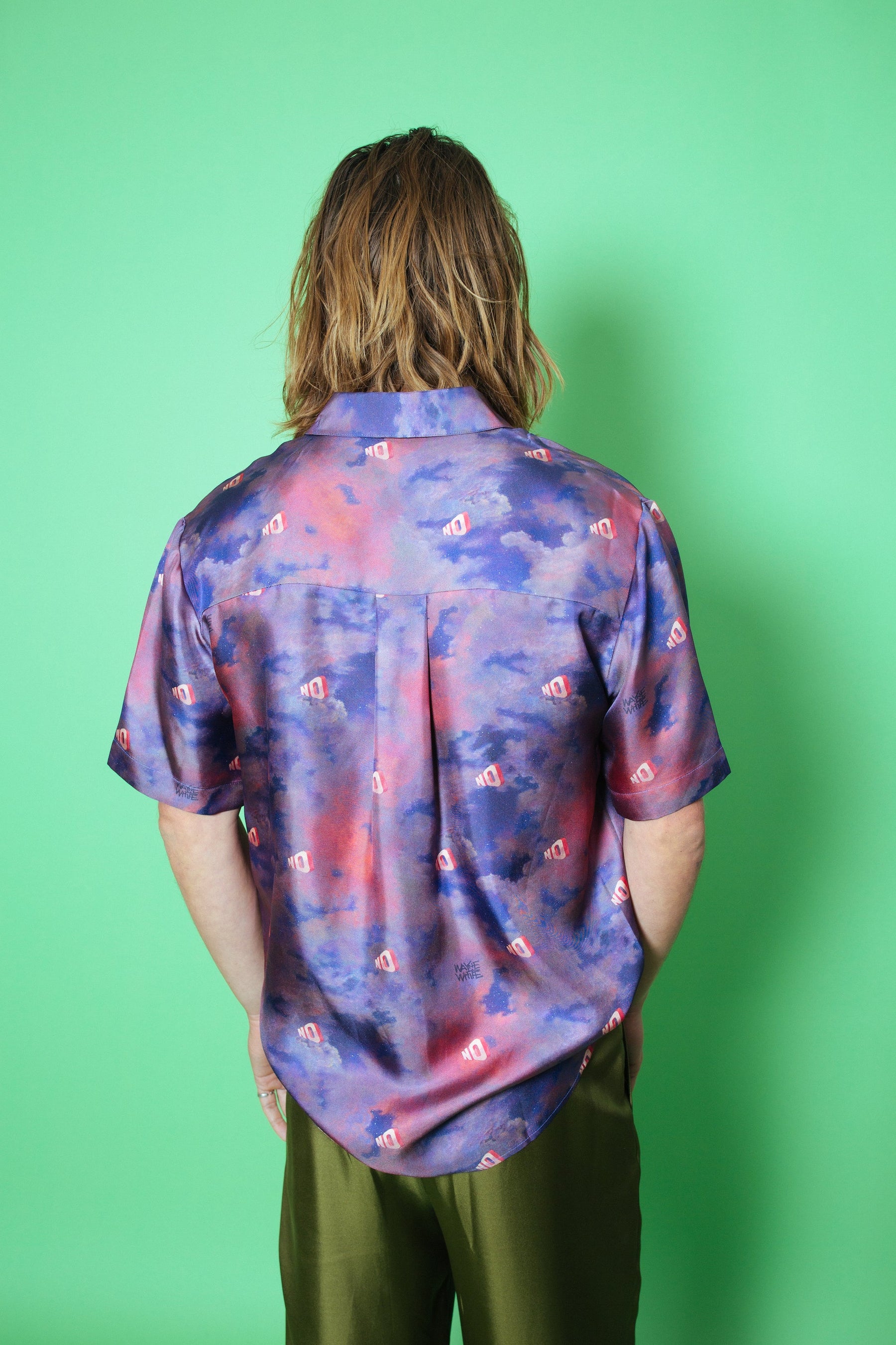 Boyfriend Silk Shirt Wayne White NO