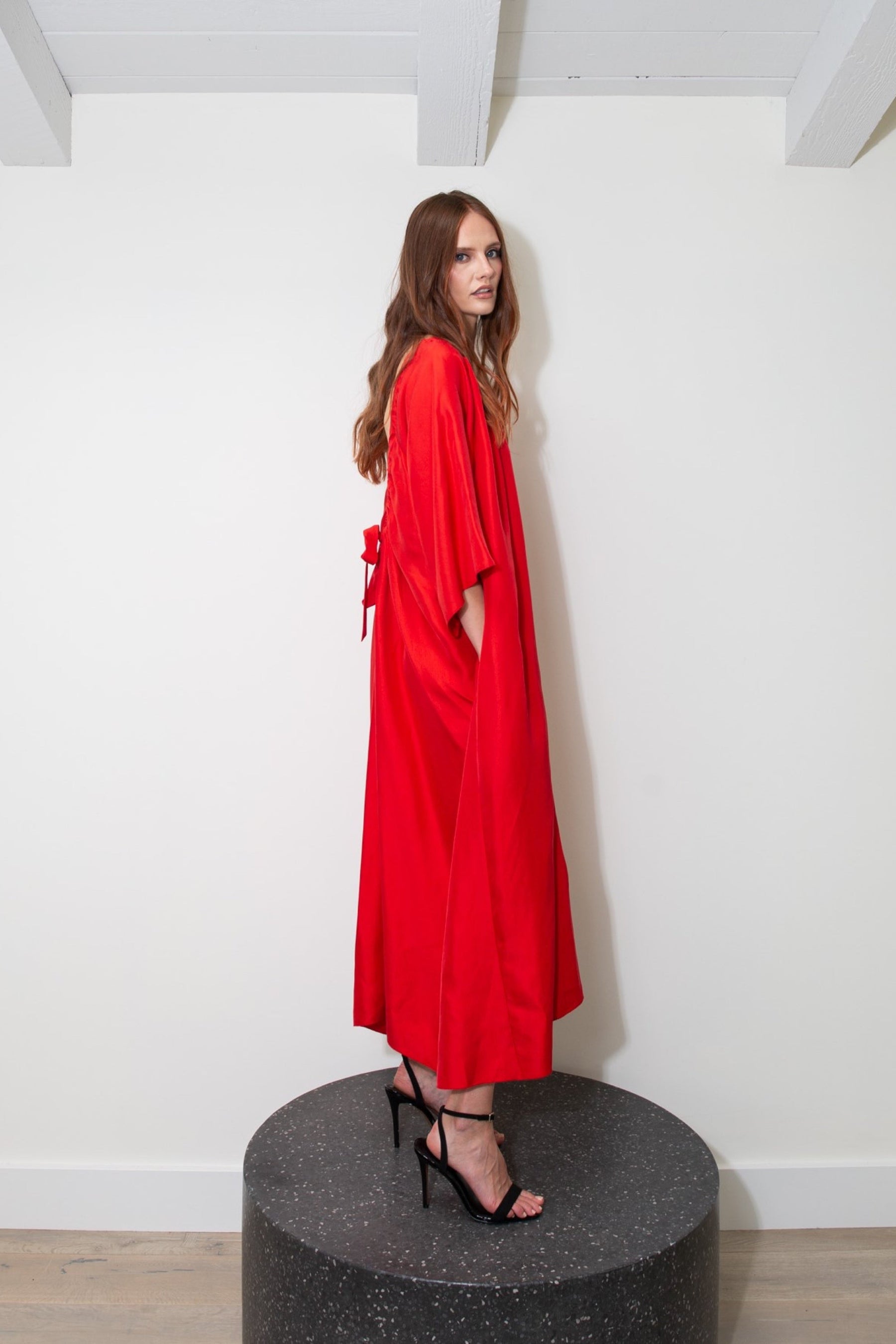 Laguna Silk Dress Scarlet