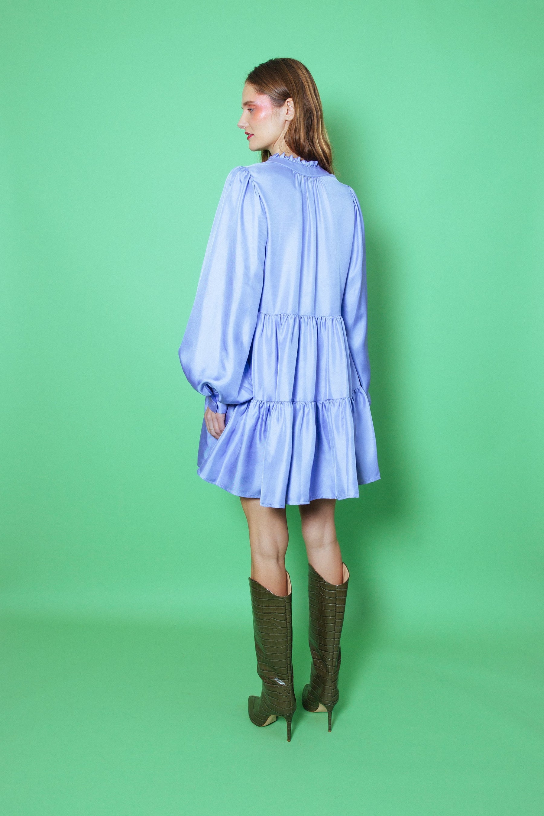 Melrose Silk Dress Lilac