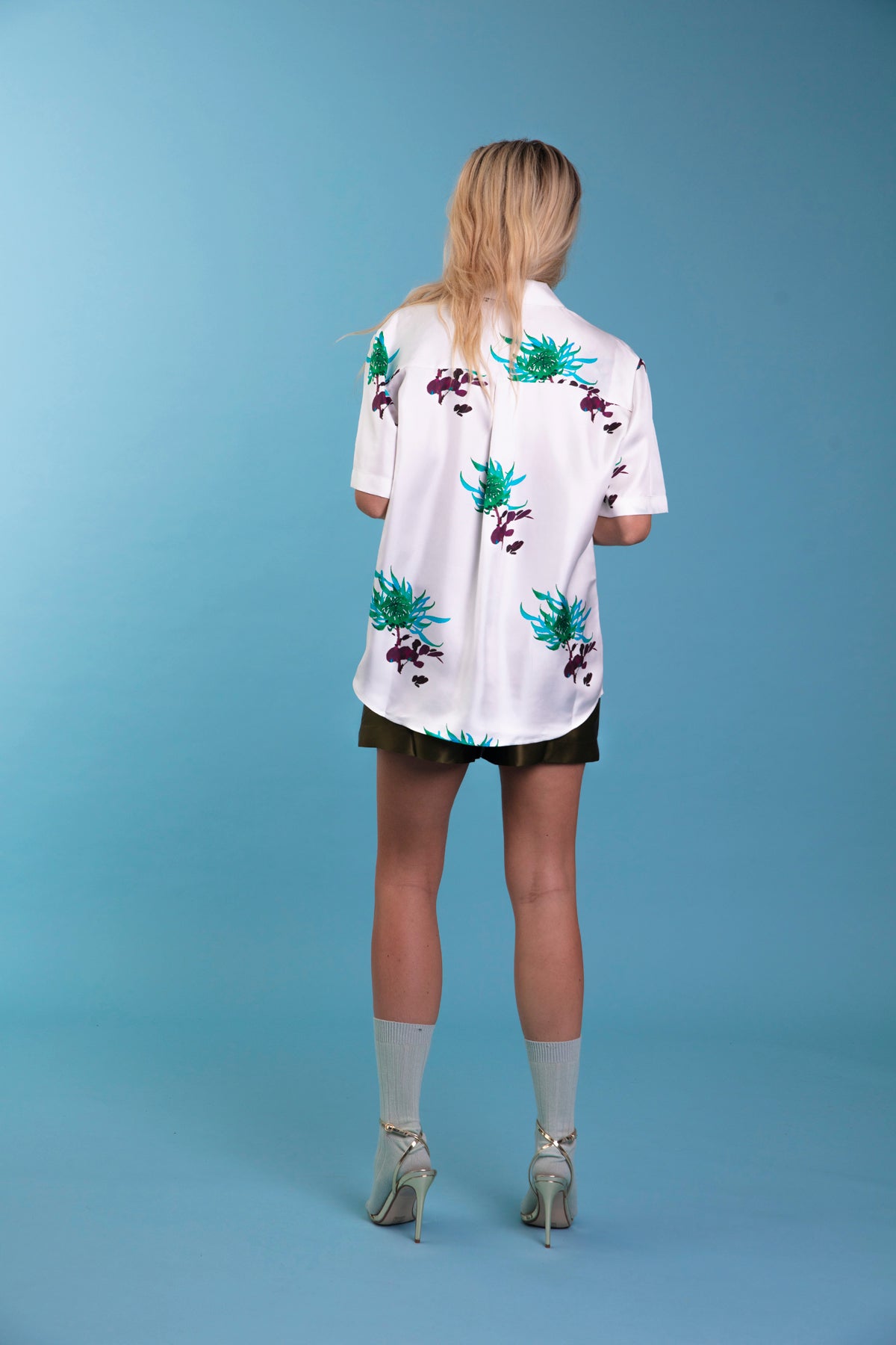 Le Weekend Silk Boxer Khaki 