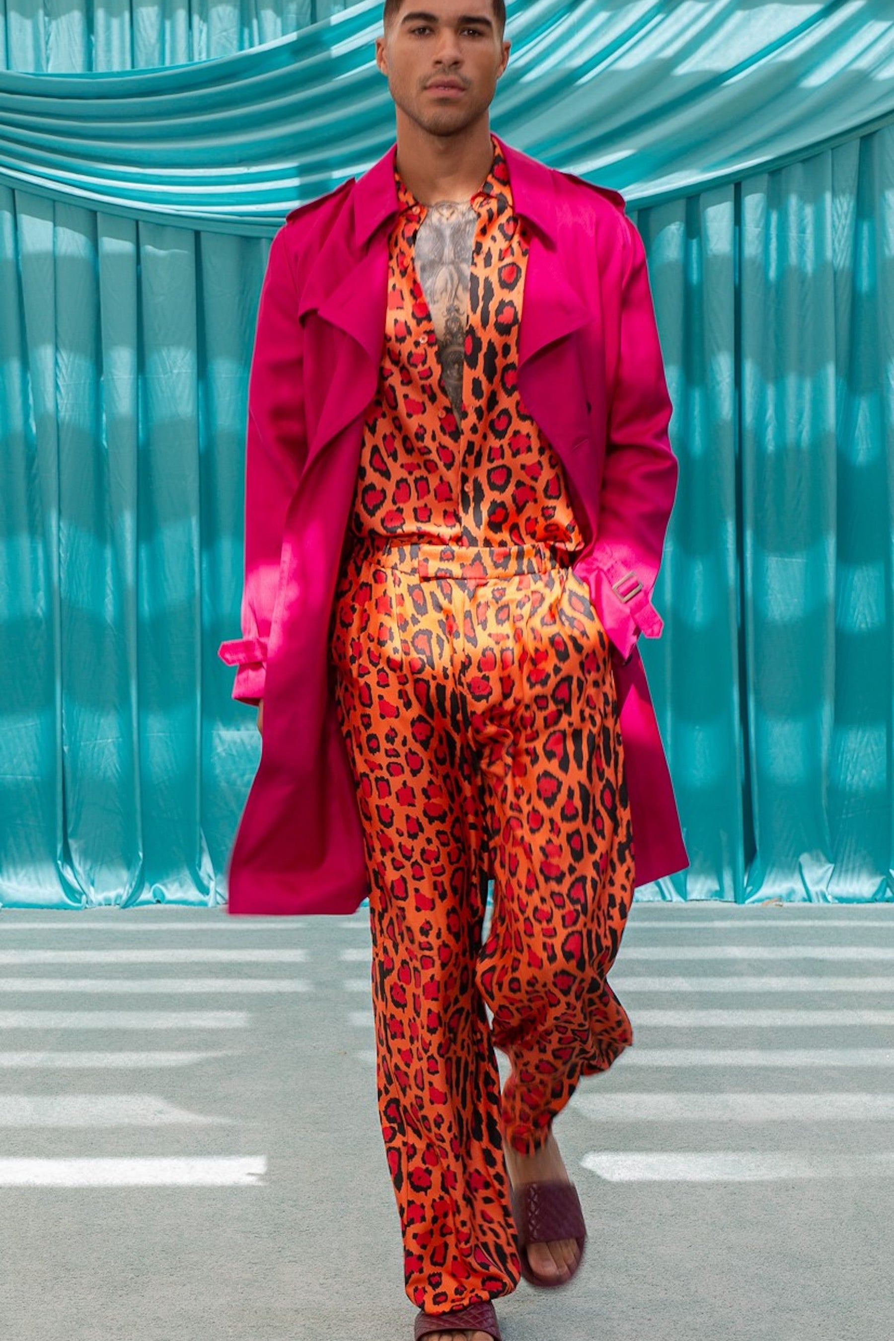 Salinas Silk Trouser Red Jaguar 