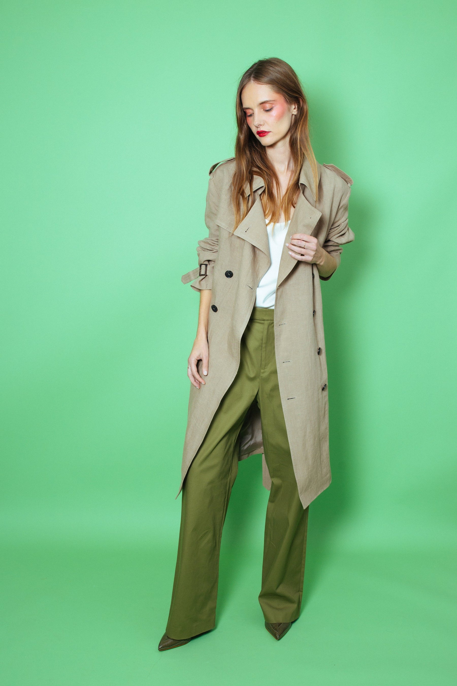 Mako Linen Trench Natural 