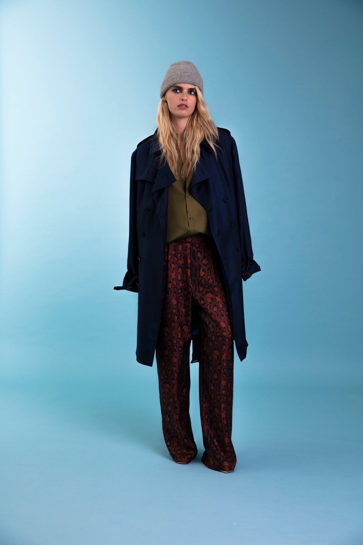 Boyfriend Silk Shirt Khaki 