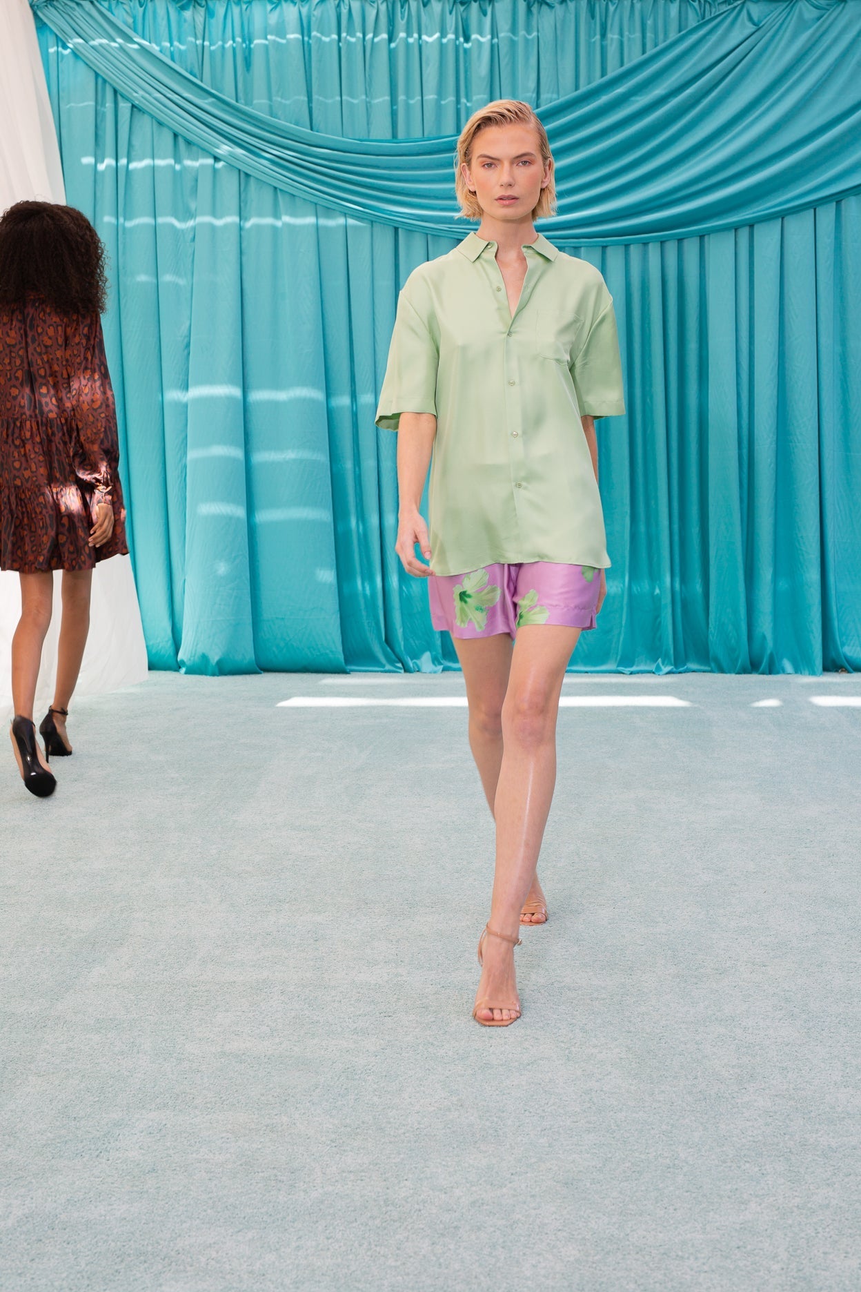 Boyfriend Silk Shirt Pistachio 