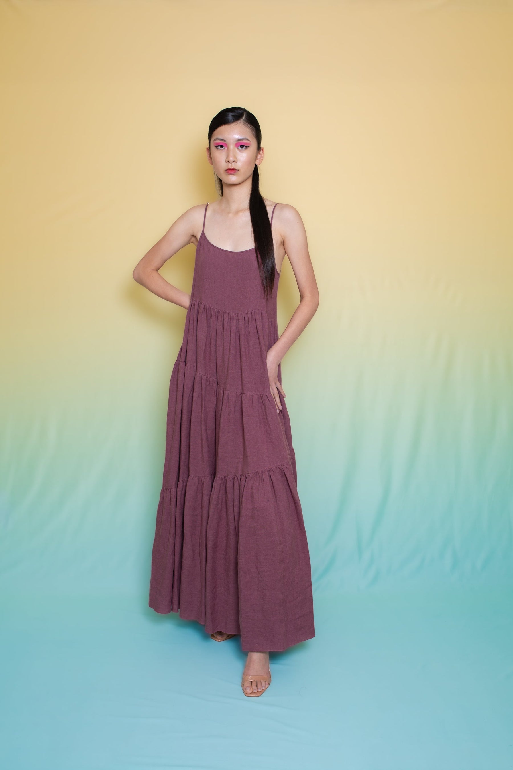 Malibu Linen Maxi Dress Lilac