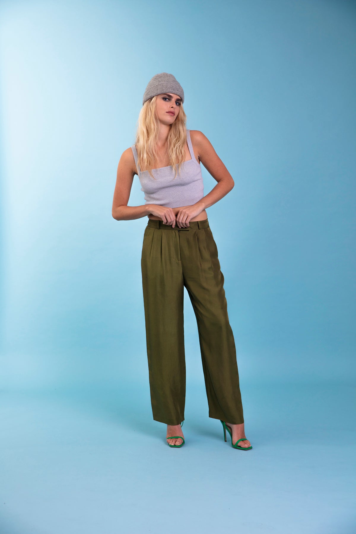 Salinas Silk Trouser Khaki 