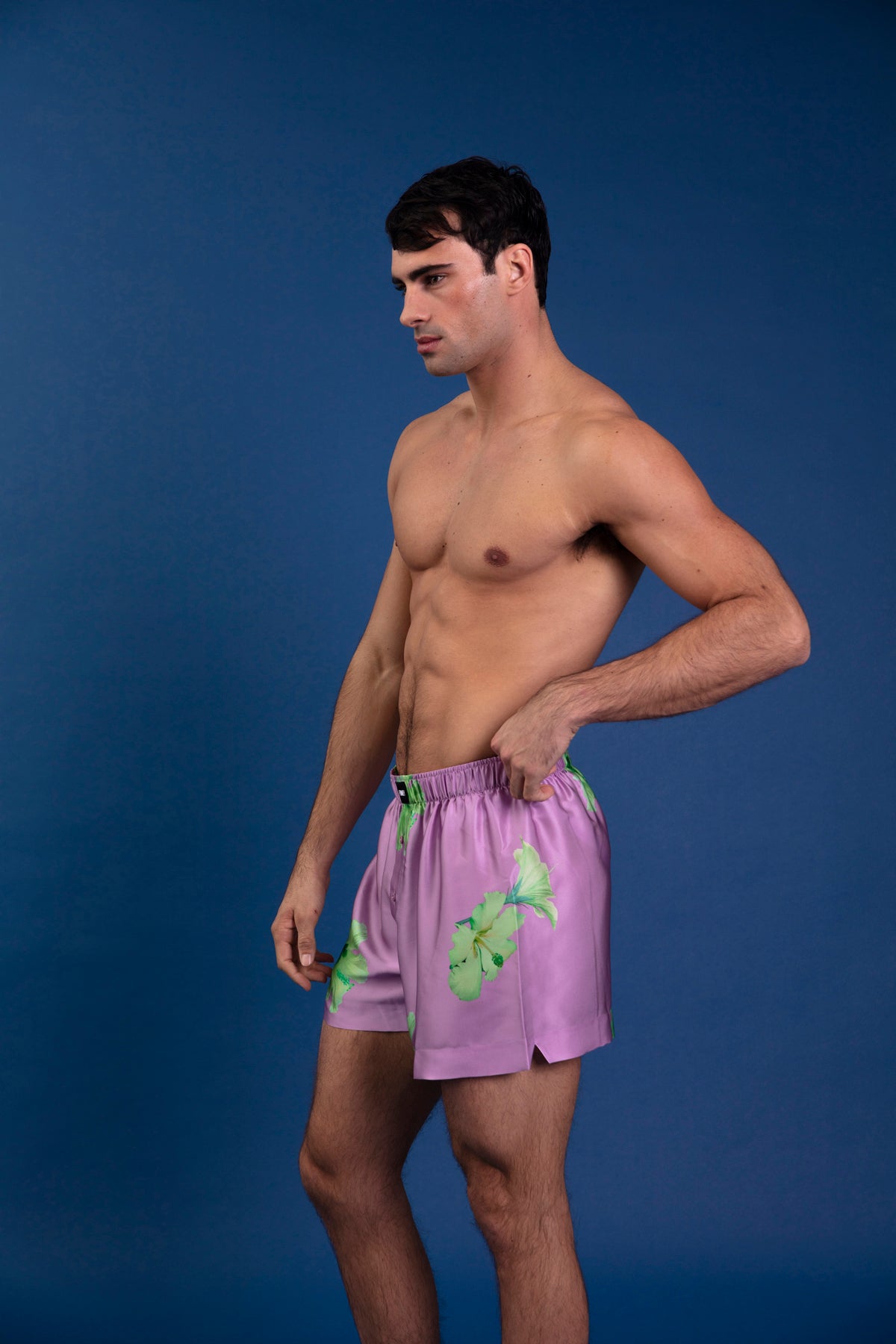Le Weekend Silk Boxer Lilac Hawaii 