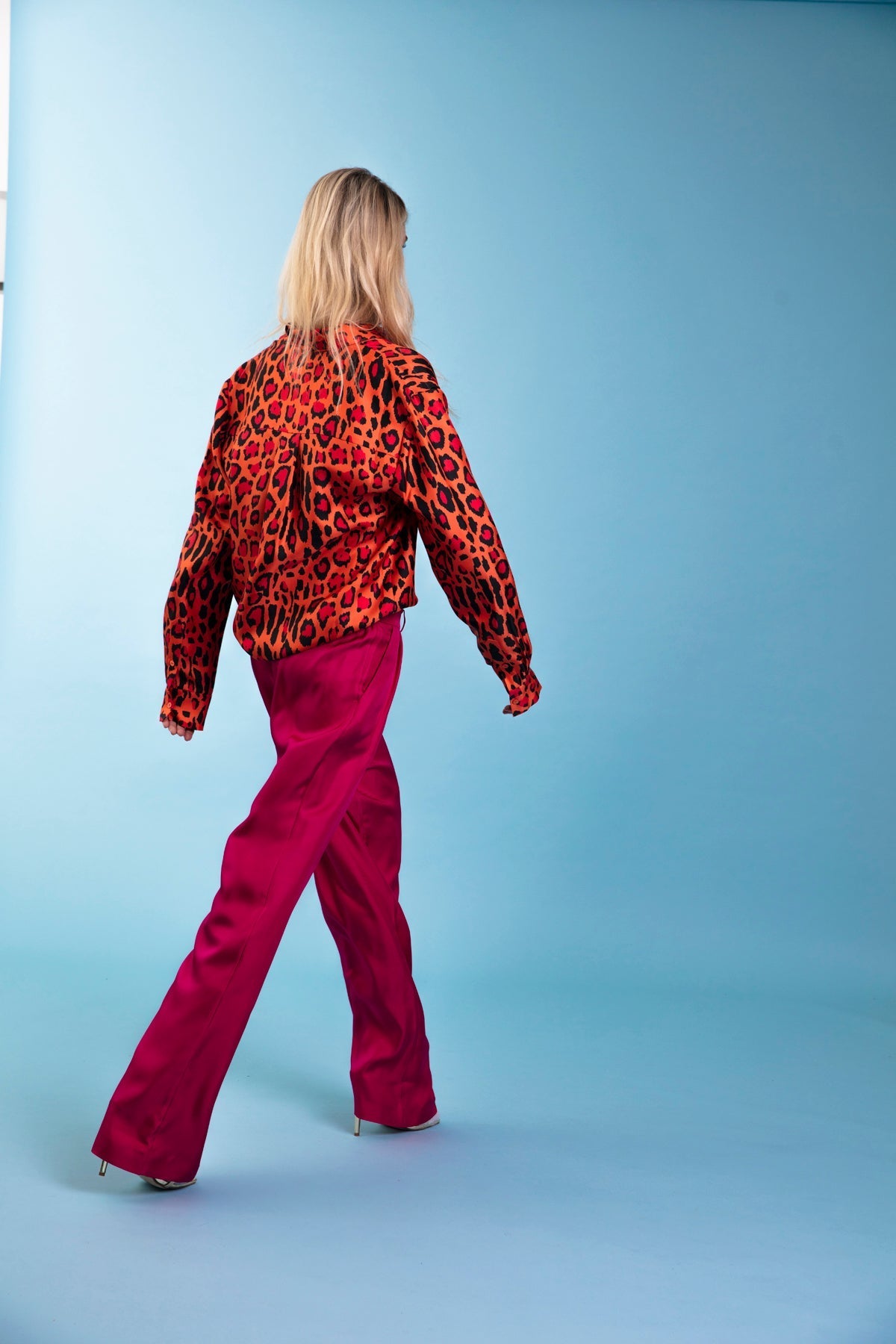 Salinas Silk Trouser Fuscia 