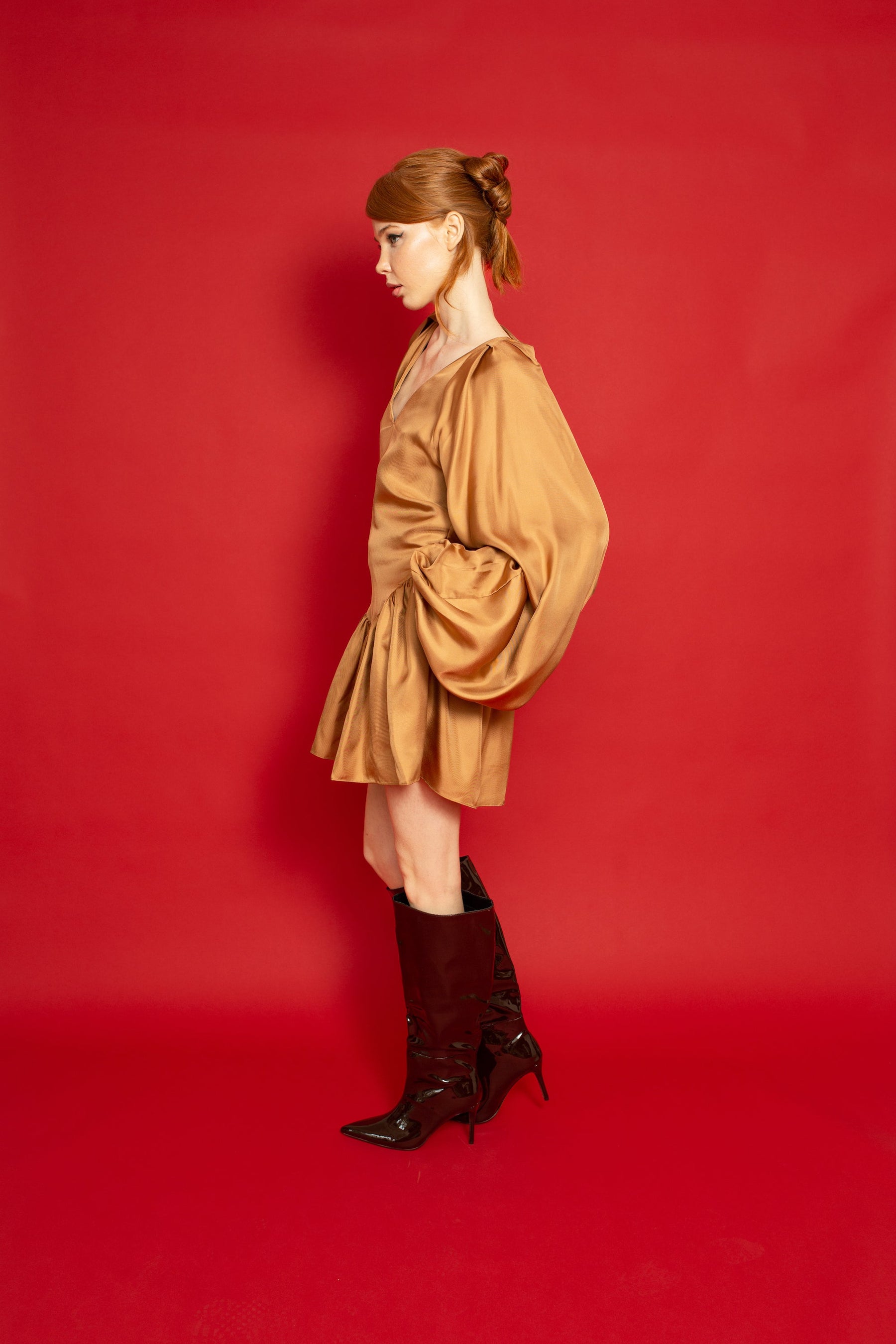 Feliz Silk Dress Toffee