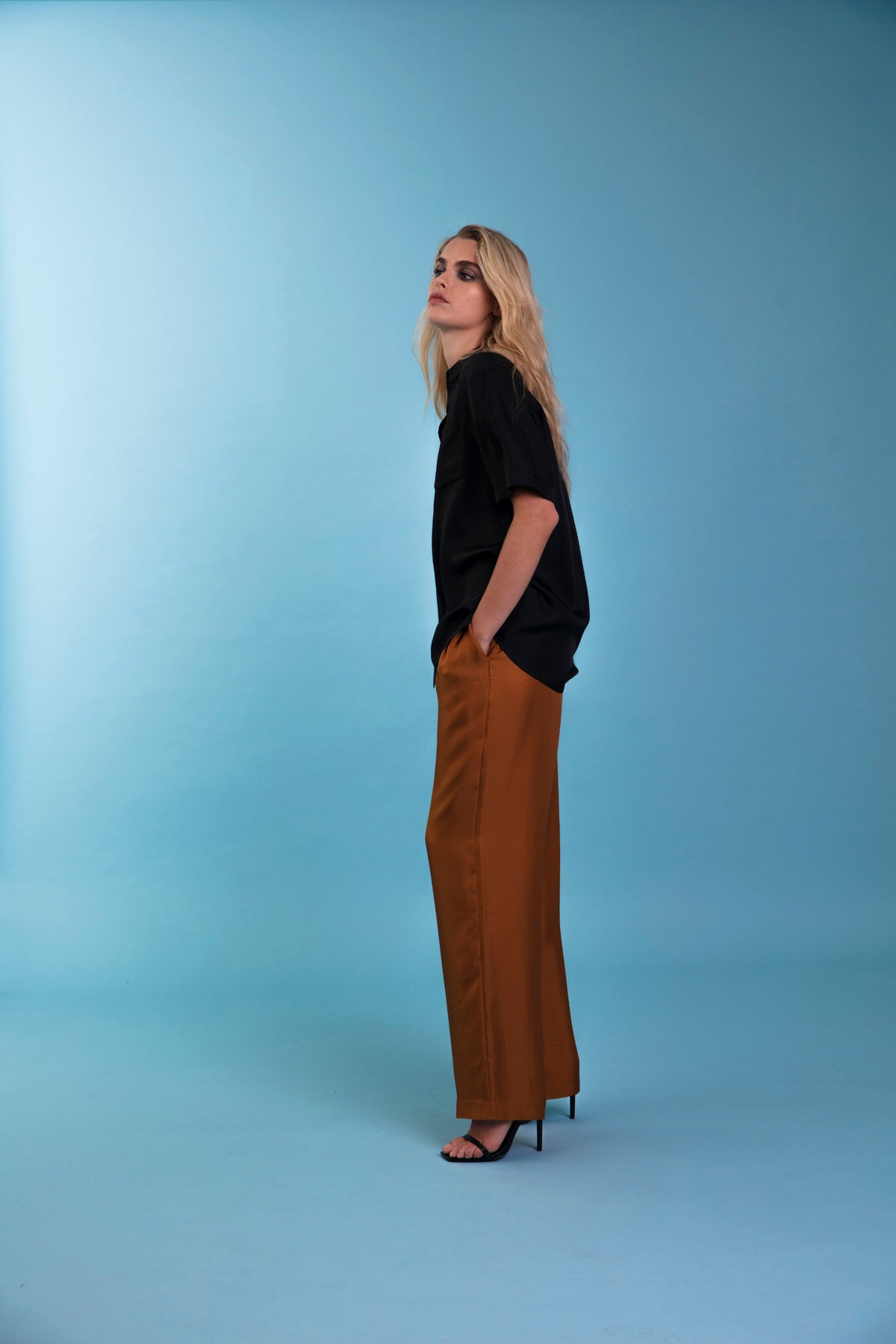 Salinas Silk Trouser Caramel 