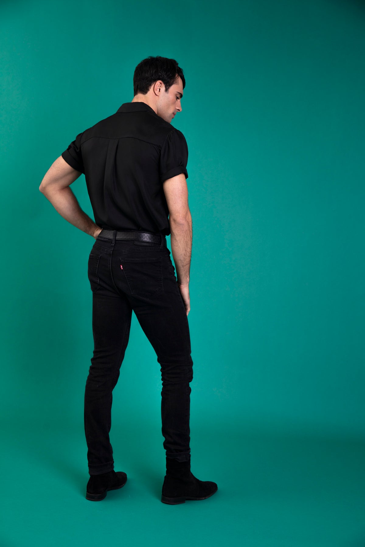 Boyfriend Silk Shirt Black 