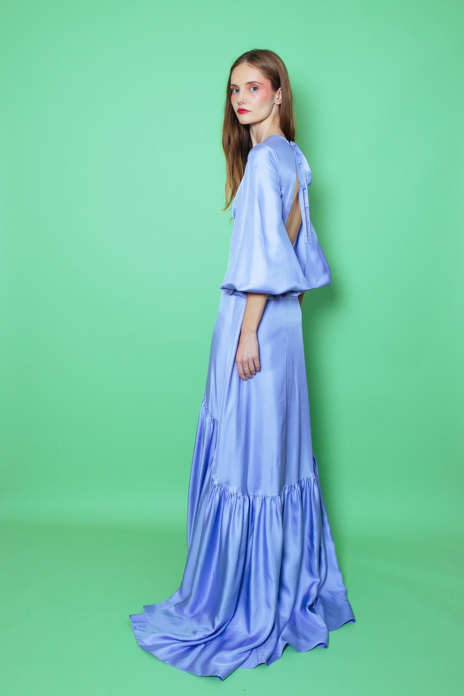 Beverly Silk Dress Lilac