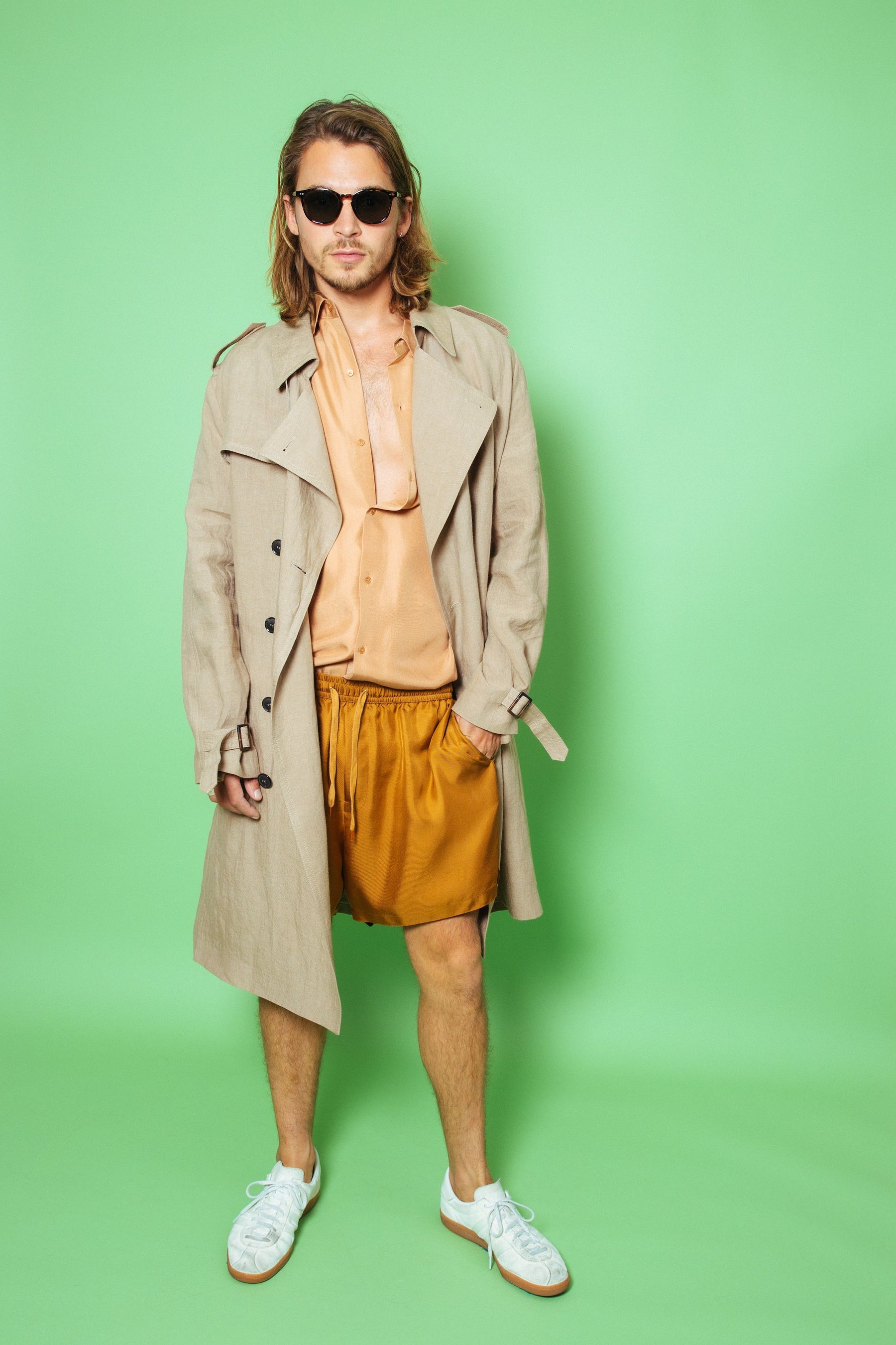 Mako Linen Trench Natural 