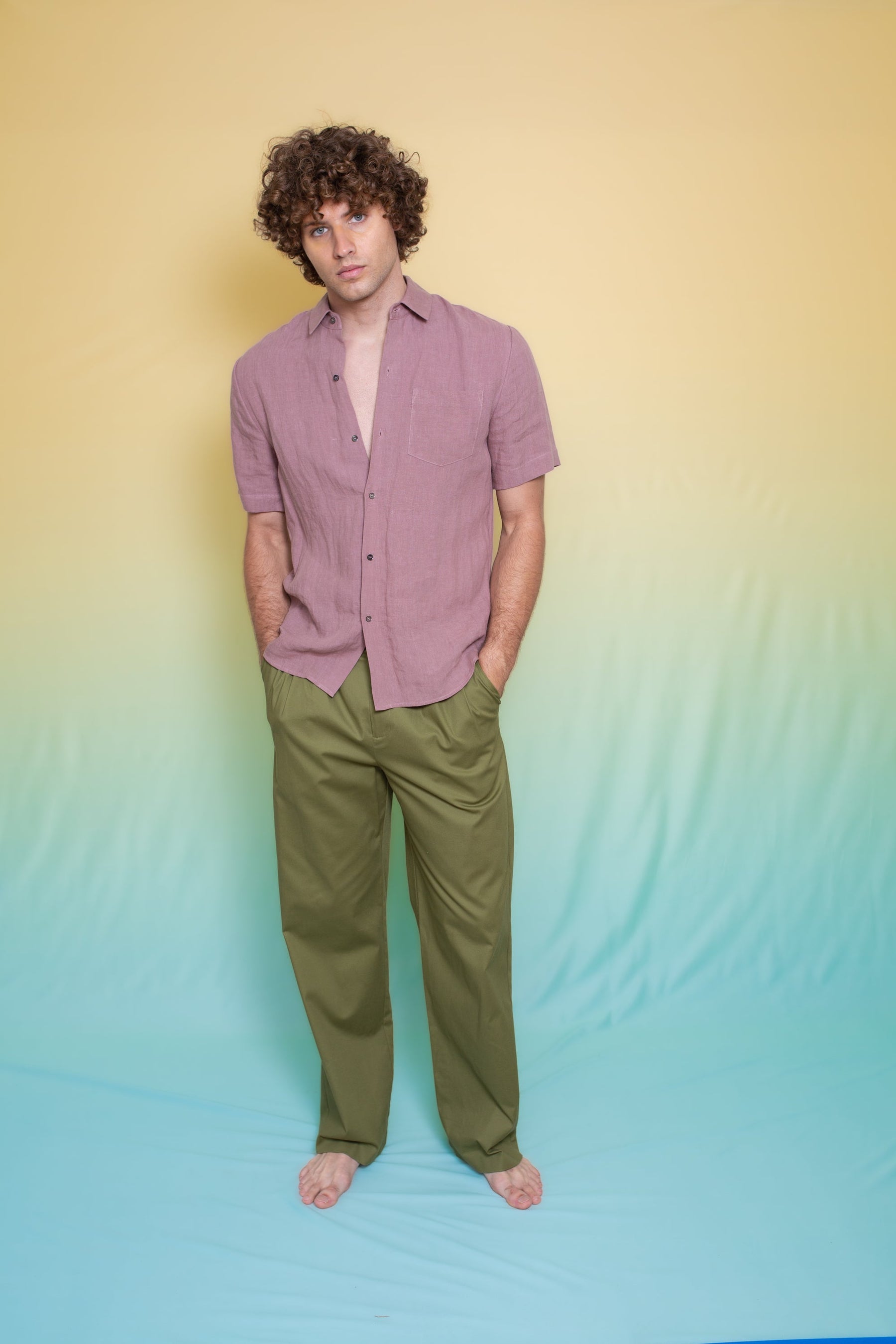 Boyfriend Linen Shirt Mink 