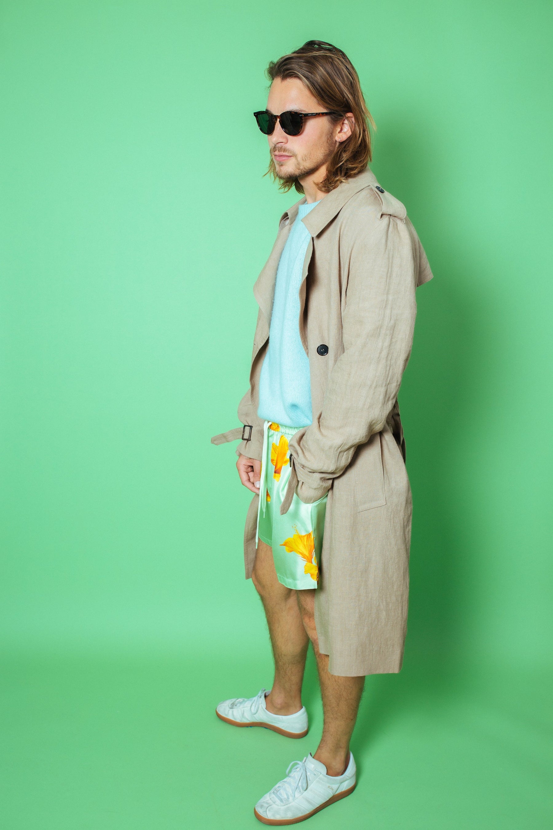 Paolo Silk Short Pistachio Hawaii 