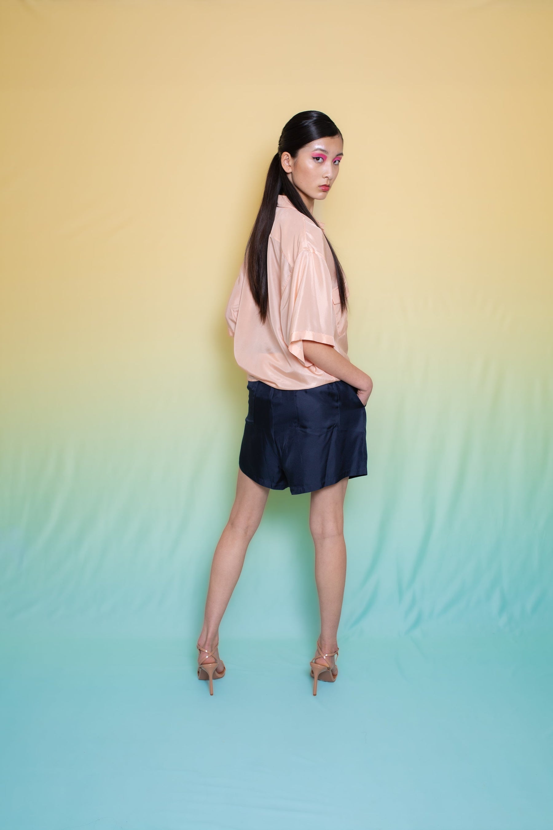 Paolo Silk Short Ink 