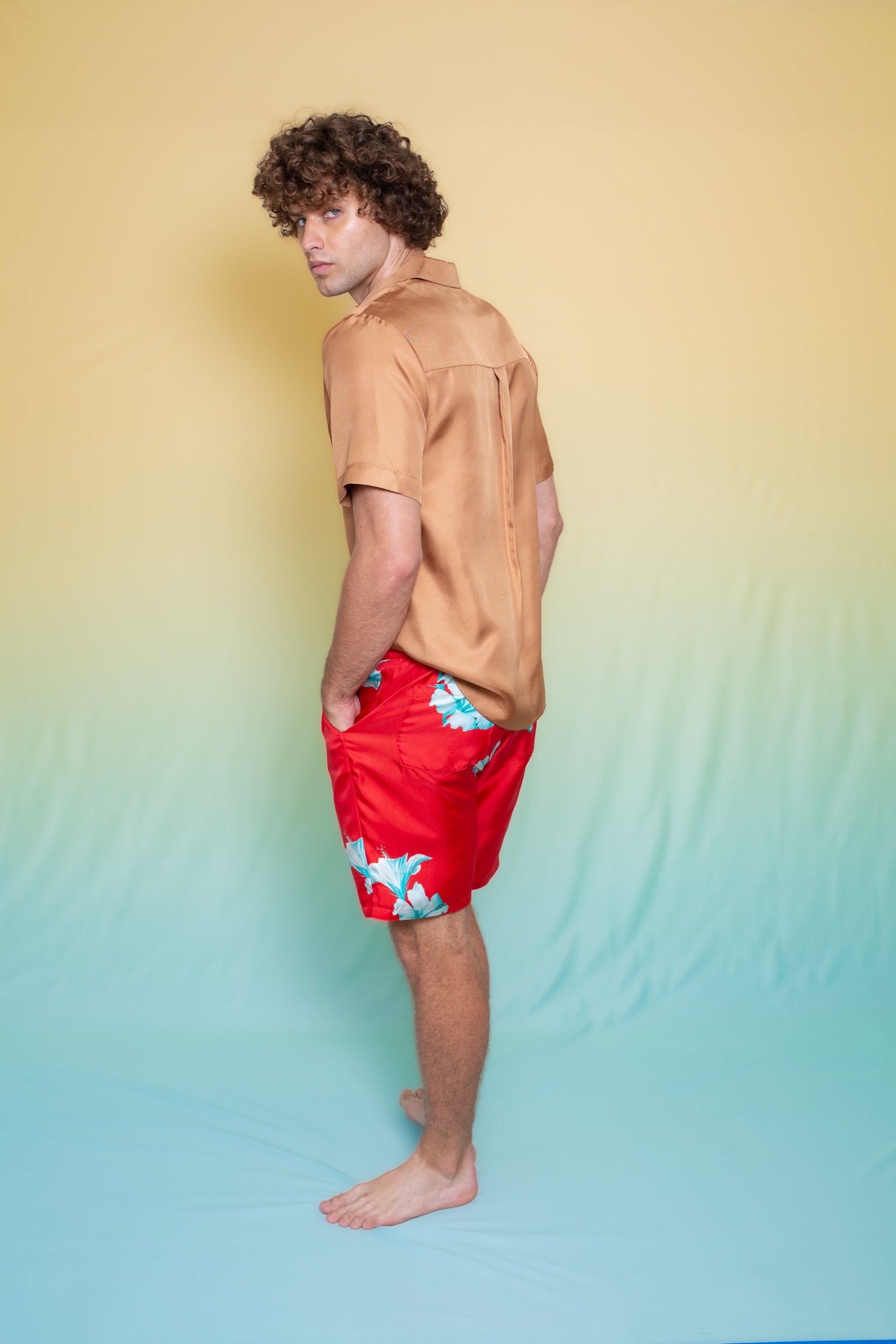 Boyfriend Silk Shirt Toffee 