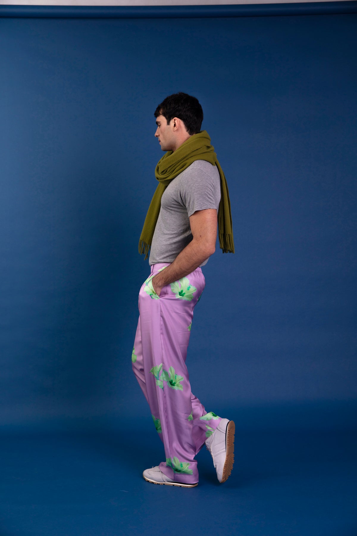 Salinas Silk Trouser Lilac Hawaii 