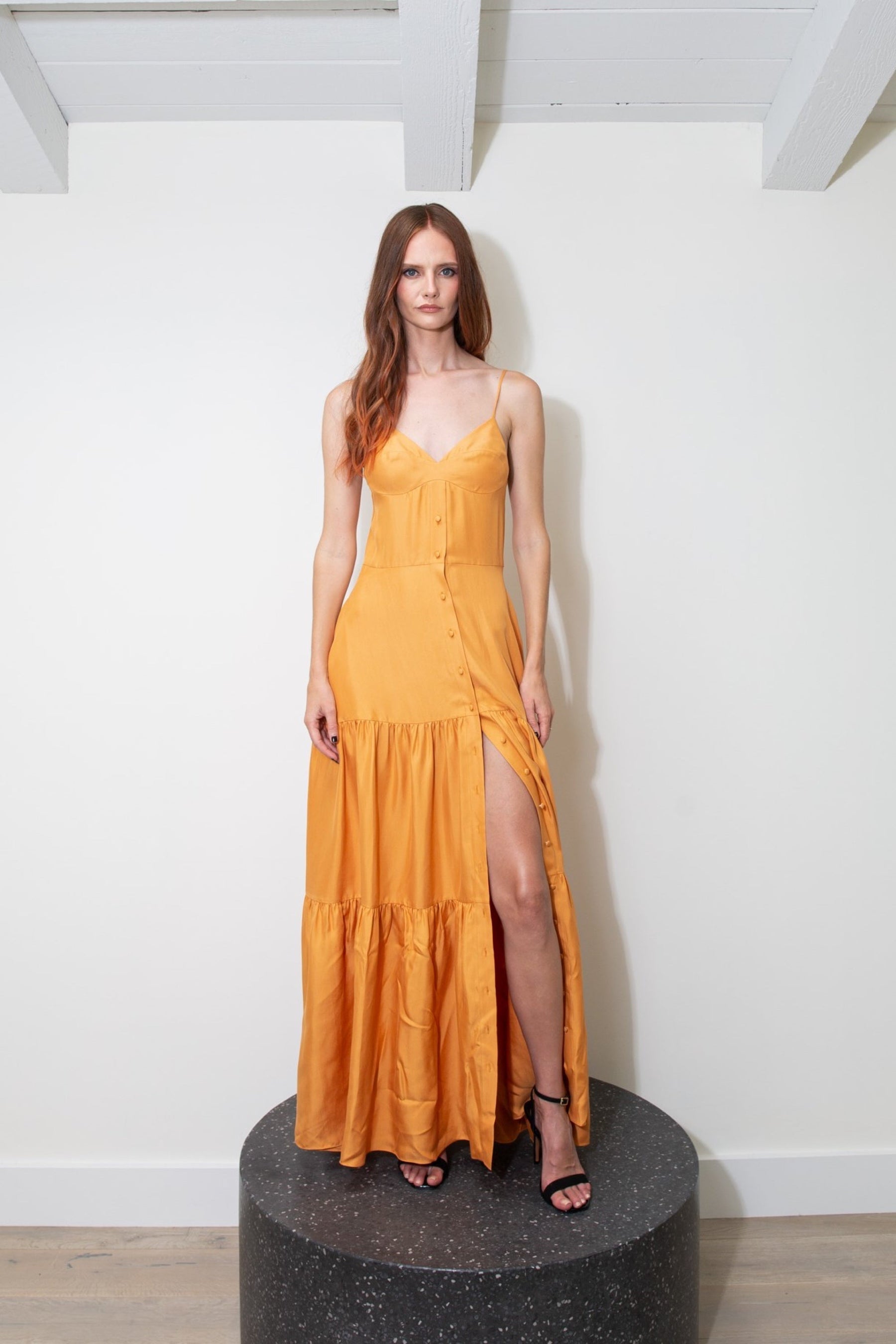 Del Rey Silk Dress Marigold