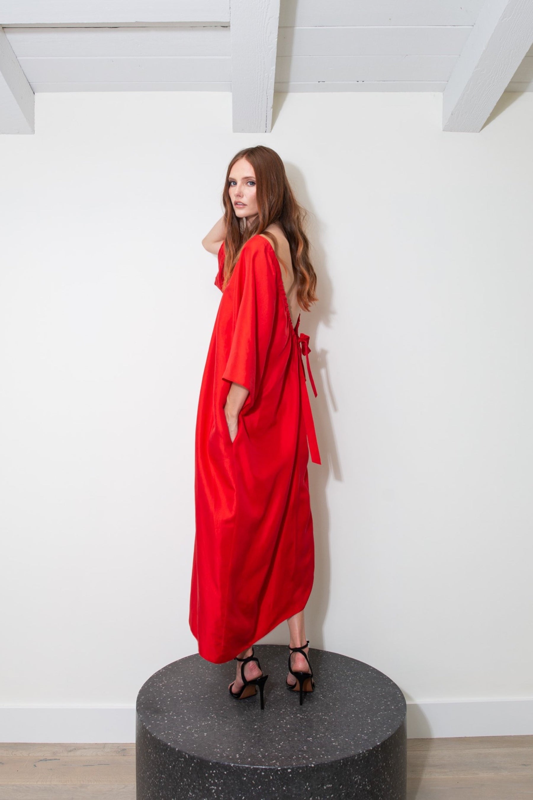 Laguna Silk Dress Scarlet