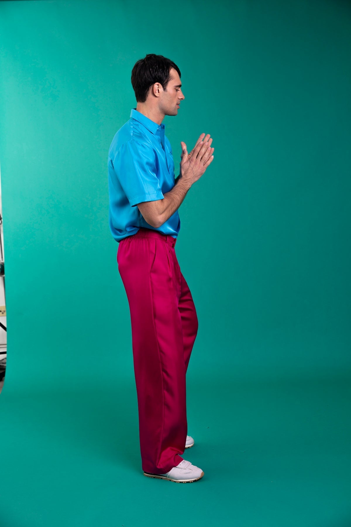 Boyfriend Silk Shirt Blue 