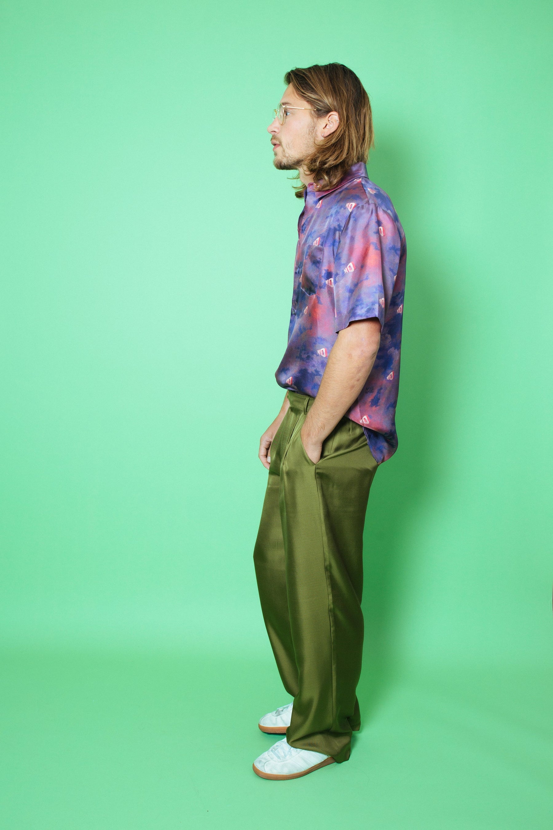 Boyfriend Silk Shirt Wayne White NO