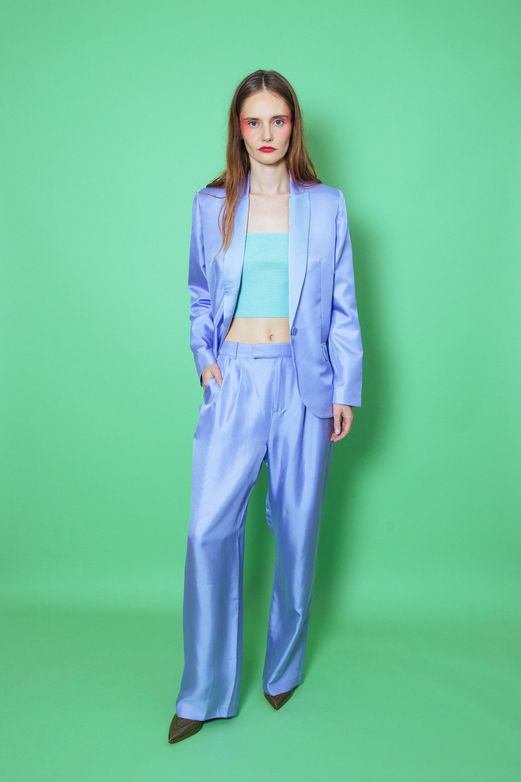 Salinas Silk Tux Jacket Lilac 