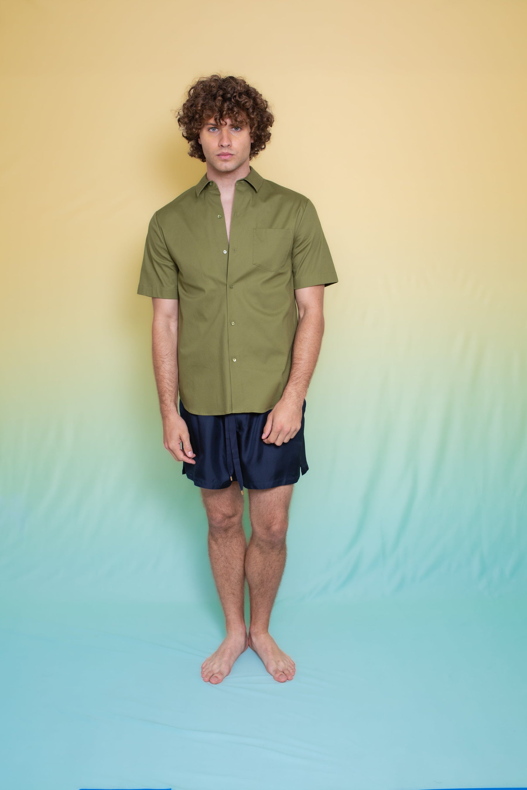 Boyfriend Cotton Shirt Pistachio 